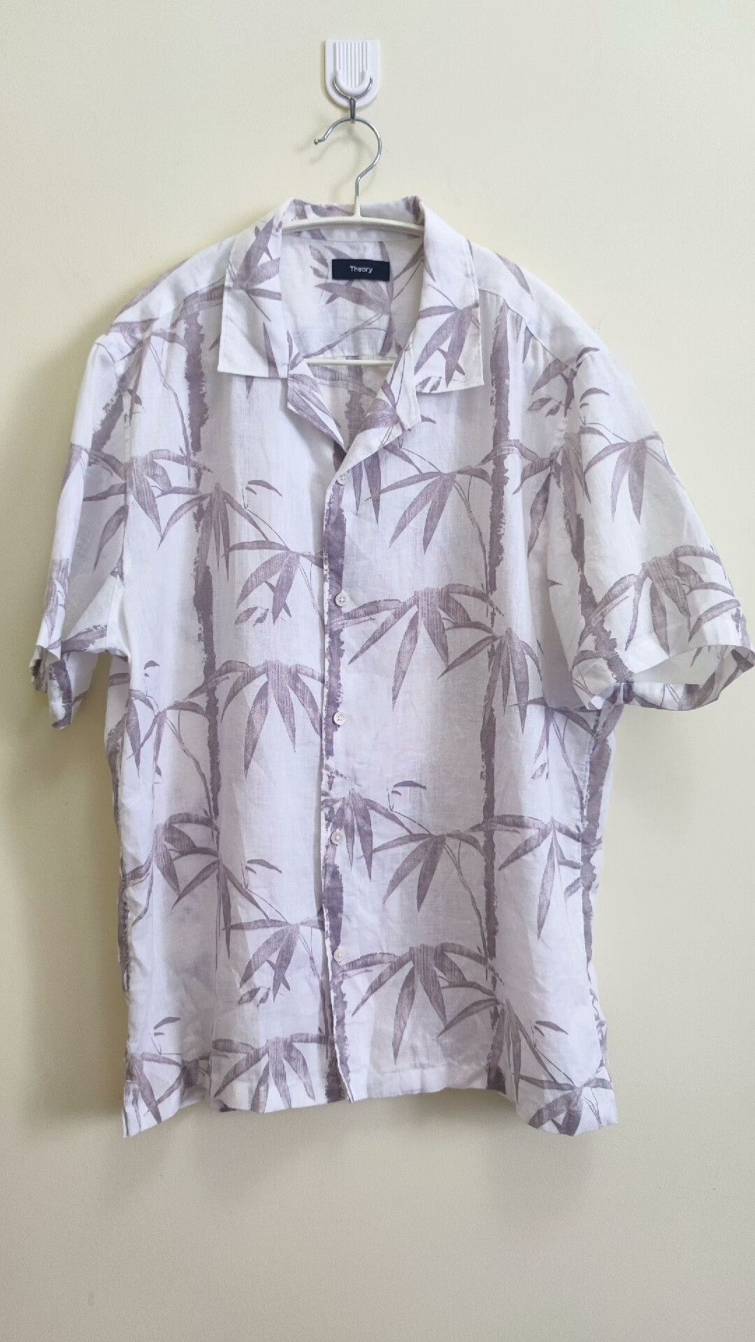 Theory Theory Men's Linen Short Sleeve Shirt Size US L / EU 52-54 / 3 - 5 Thumbnail