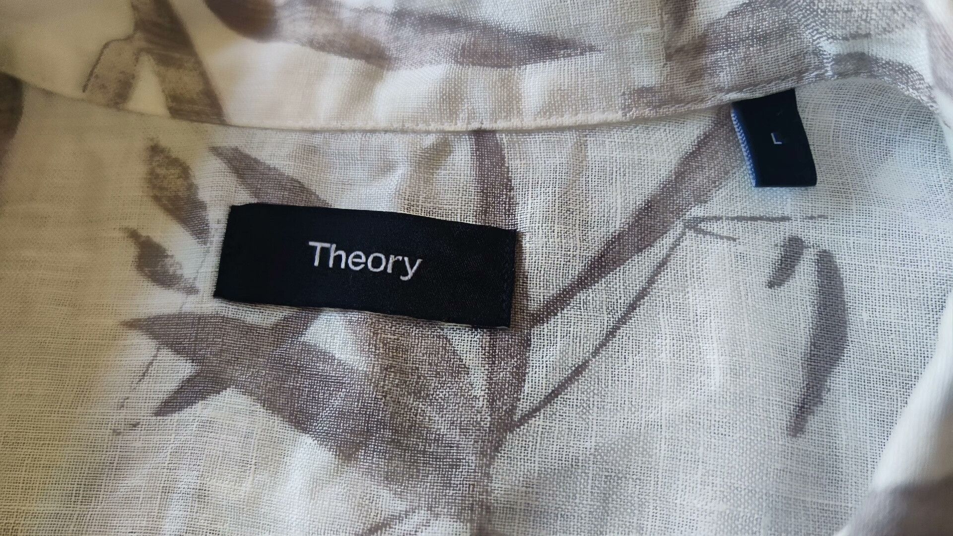 Theory Theory Men's Linen Short Sleeve Shirt Size US L / EU 52-54 / 3 - 7 Thumbnail