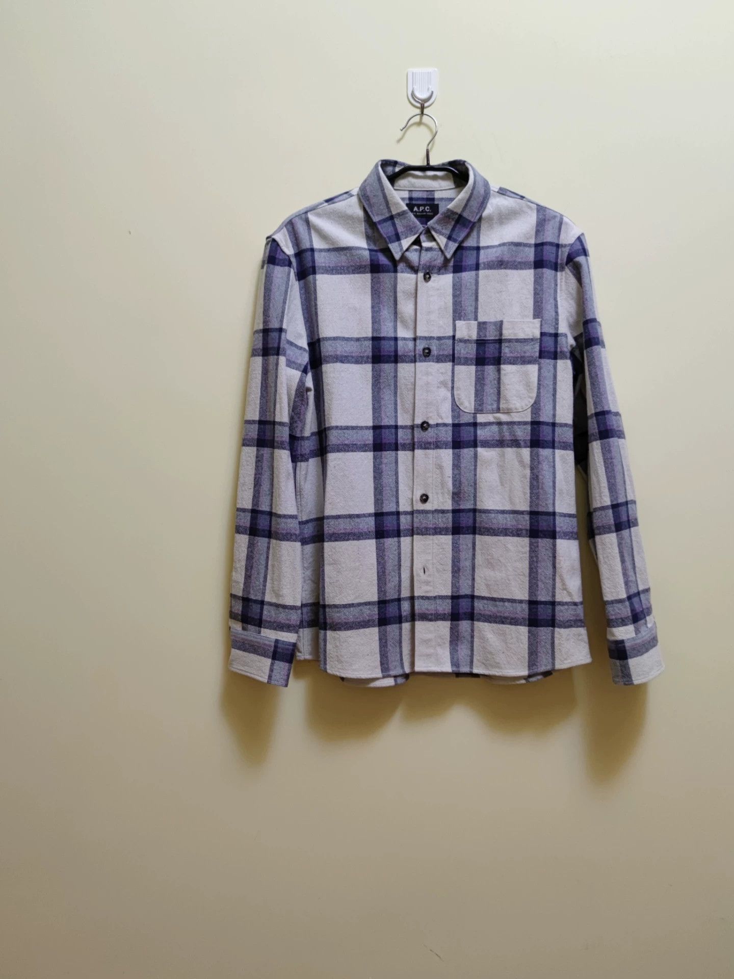 A.P.C. A.P.C. Men's Checkered Shirt Size US M / EU 48-50 / 2 - 2 Thumbnail