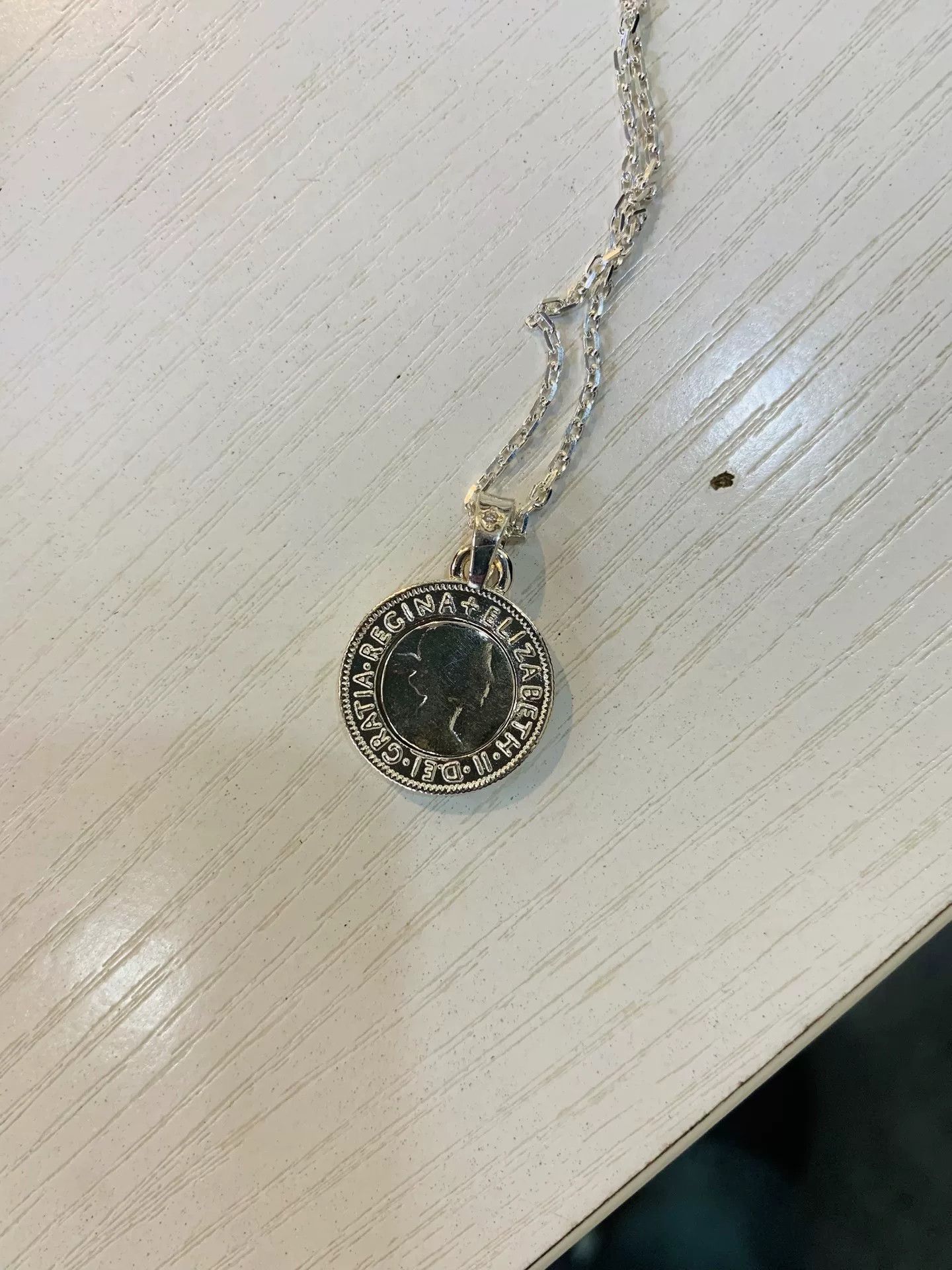 AQUA Silver Chain Necklace with Rotating Feature Size ONE SIZE - 4 Thumbnail