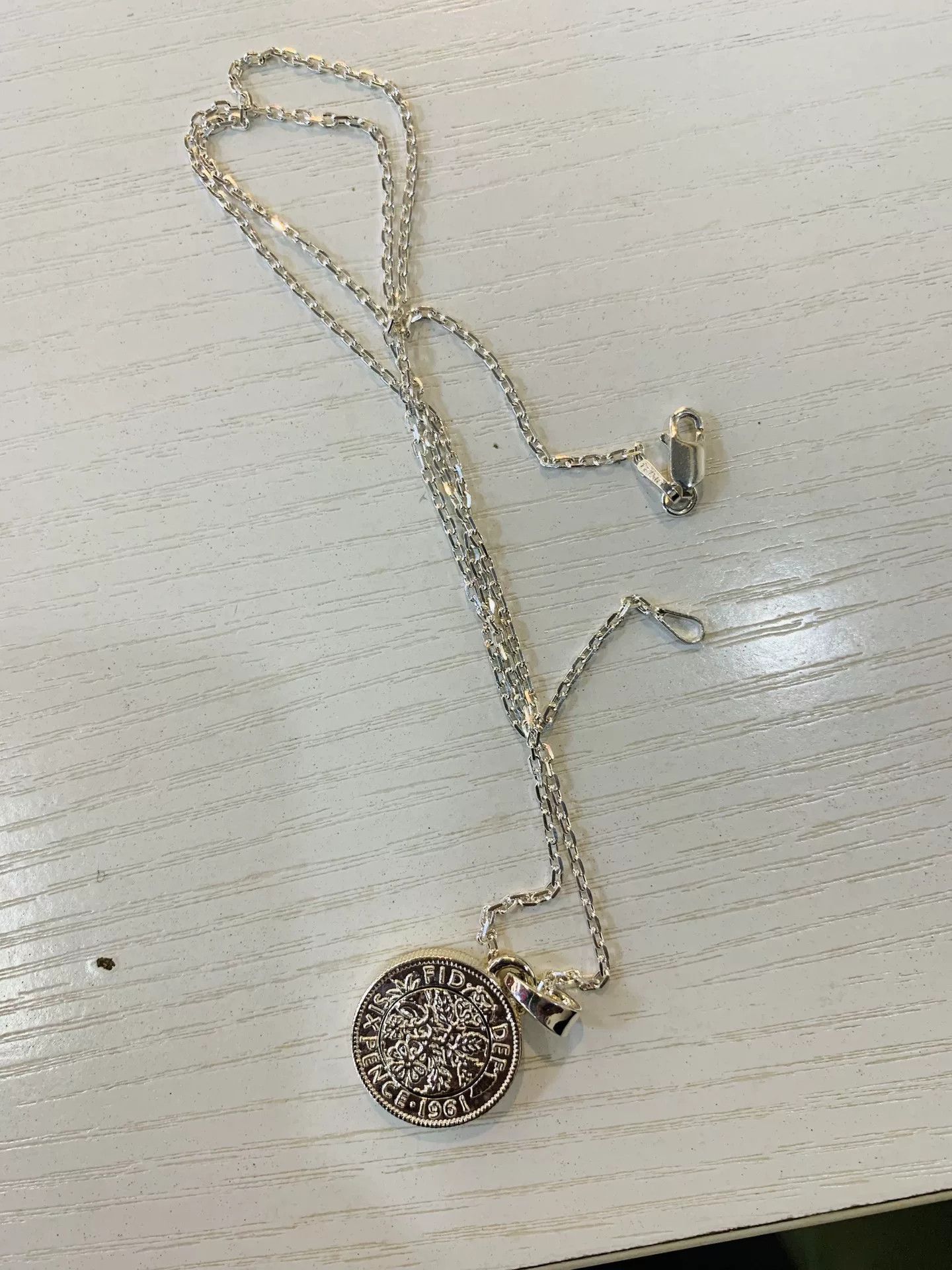 AQUA Silver Chain Necklace with Rotating Feature Size ONE SIZE - 2 Thumbnail