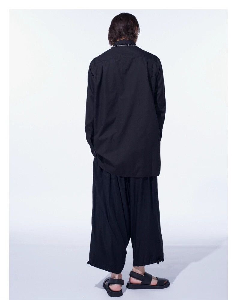 Yohji Yamamoto Yohji Yamamoto Black Cotton Shirt Size US L / EU 52-54 / 3 - 3 Thumbnail