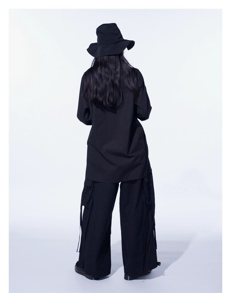 Yohji Yamamoto Yohji Yamamoto Black Cotton Shirt Size US L / EU 52-54 / 3 - 5 Thumbnail