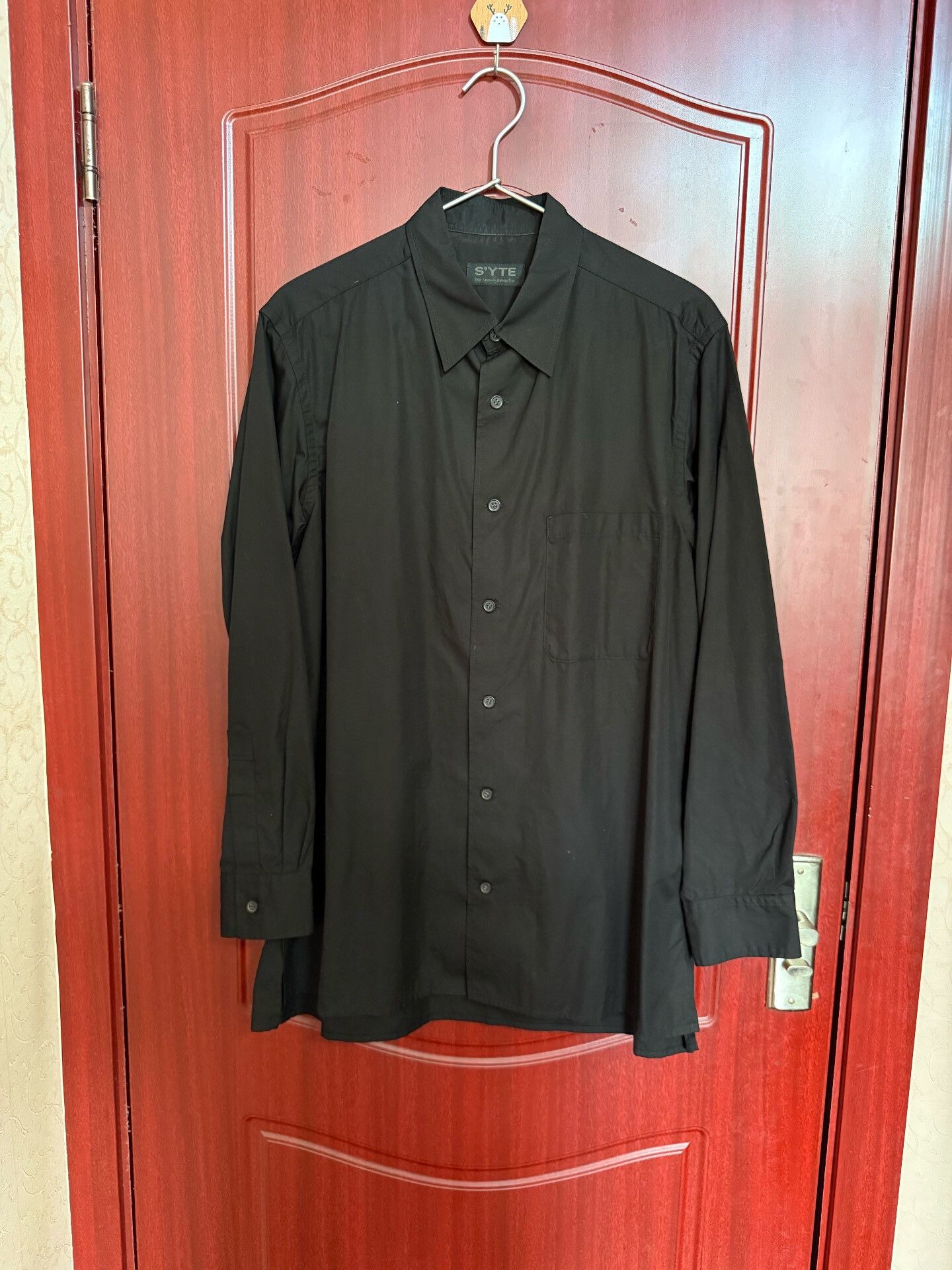 Yohji Yamamoto Yohji Yamamoto Black Cotton Shirt Size US L / EU 52-54 / 3 - 6 Thumbnail