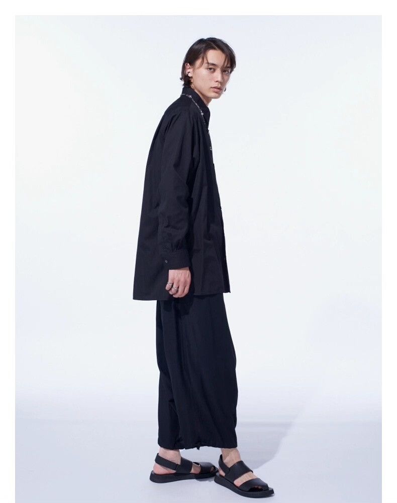 Yohji Yamamoto Yohji Yamamoto Black Cotton Shirt Size US L / EU 52-54 / 3 - 2 Thumbnail