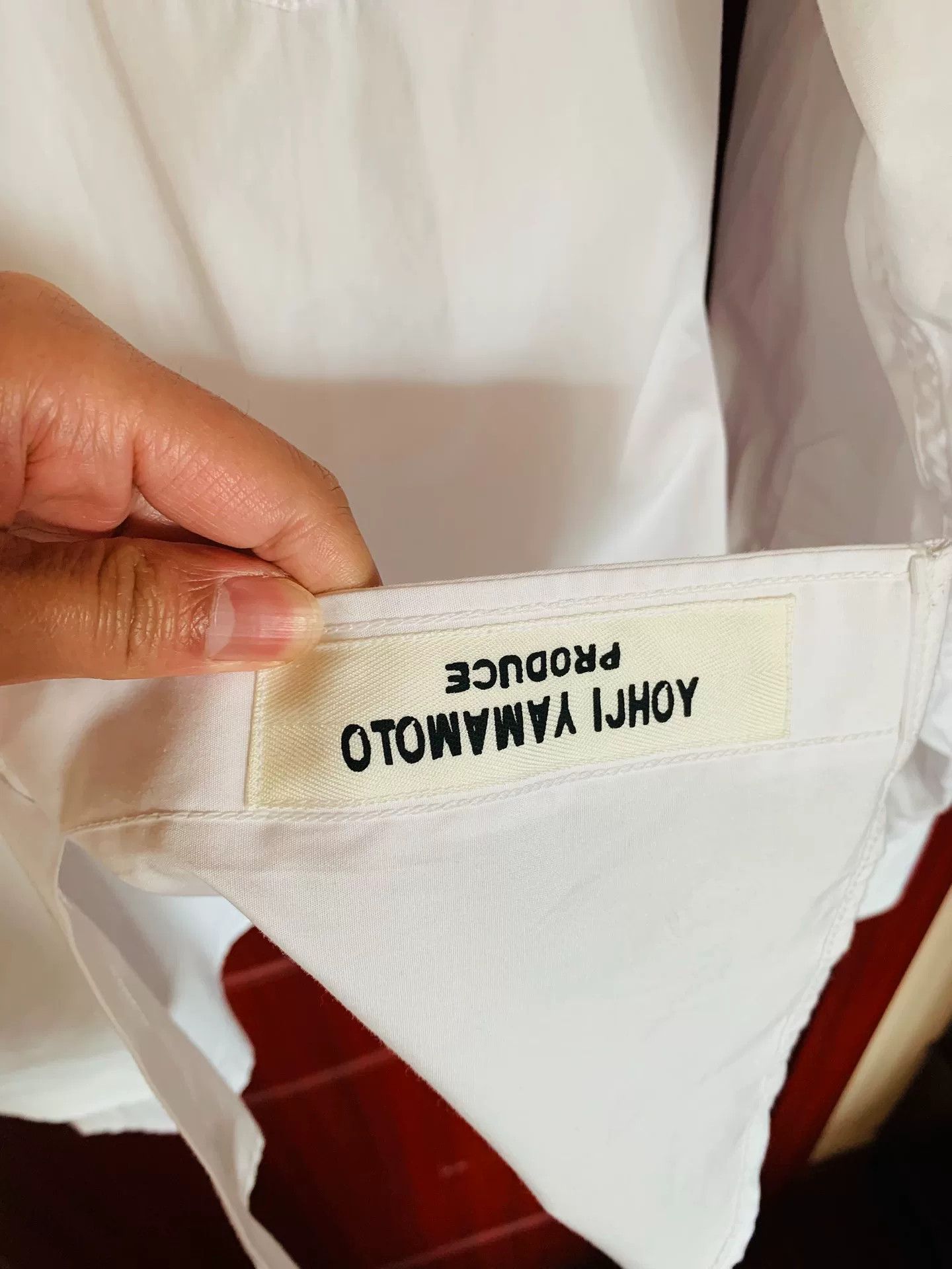 Yohji Yamamoto Yohji Yamamoto White Dress Shirt Size 3 Size US L / EU 52-54 / 3 - 3 Thumbnail