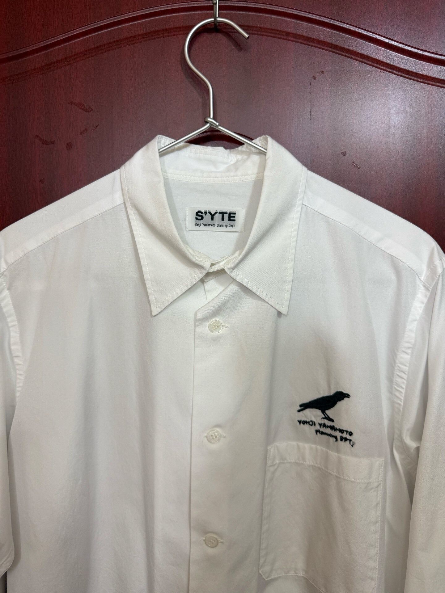 Yohji Yamamoto Yohji Yamamoto Shirt with Raven Embroidery Size US L / EU 52-54 / 3 - 2 Thumbnail