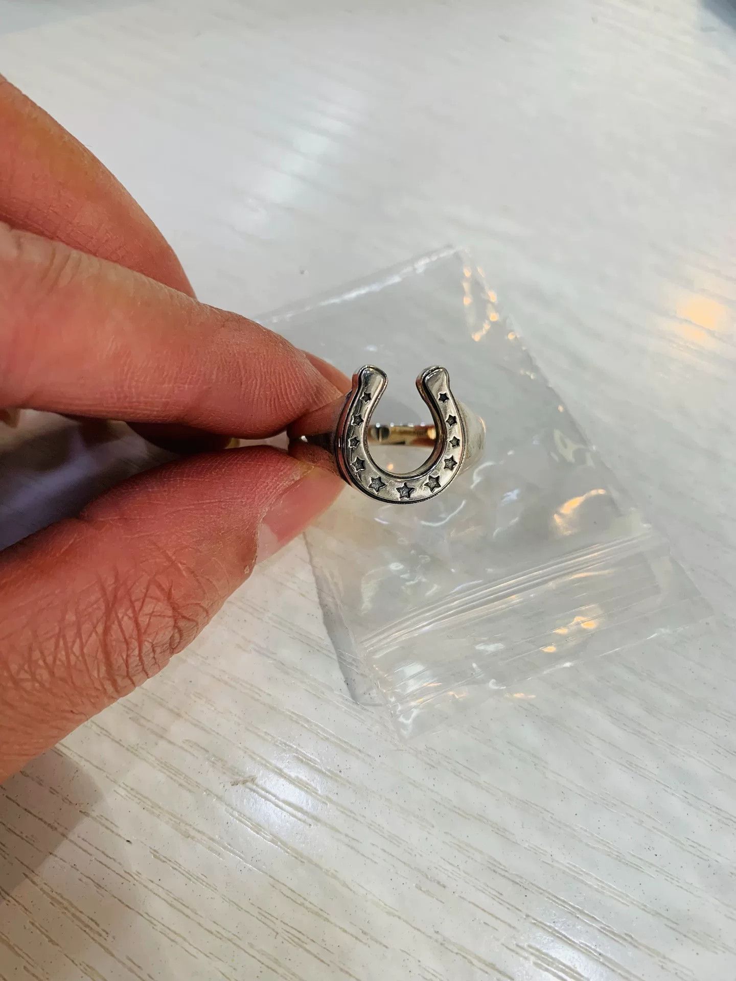 AQUA Silver Japanese Designed Horseshoe Ring Size ONE SIZE - 3 Thumbnail