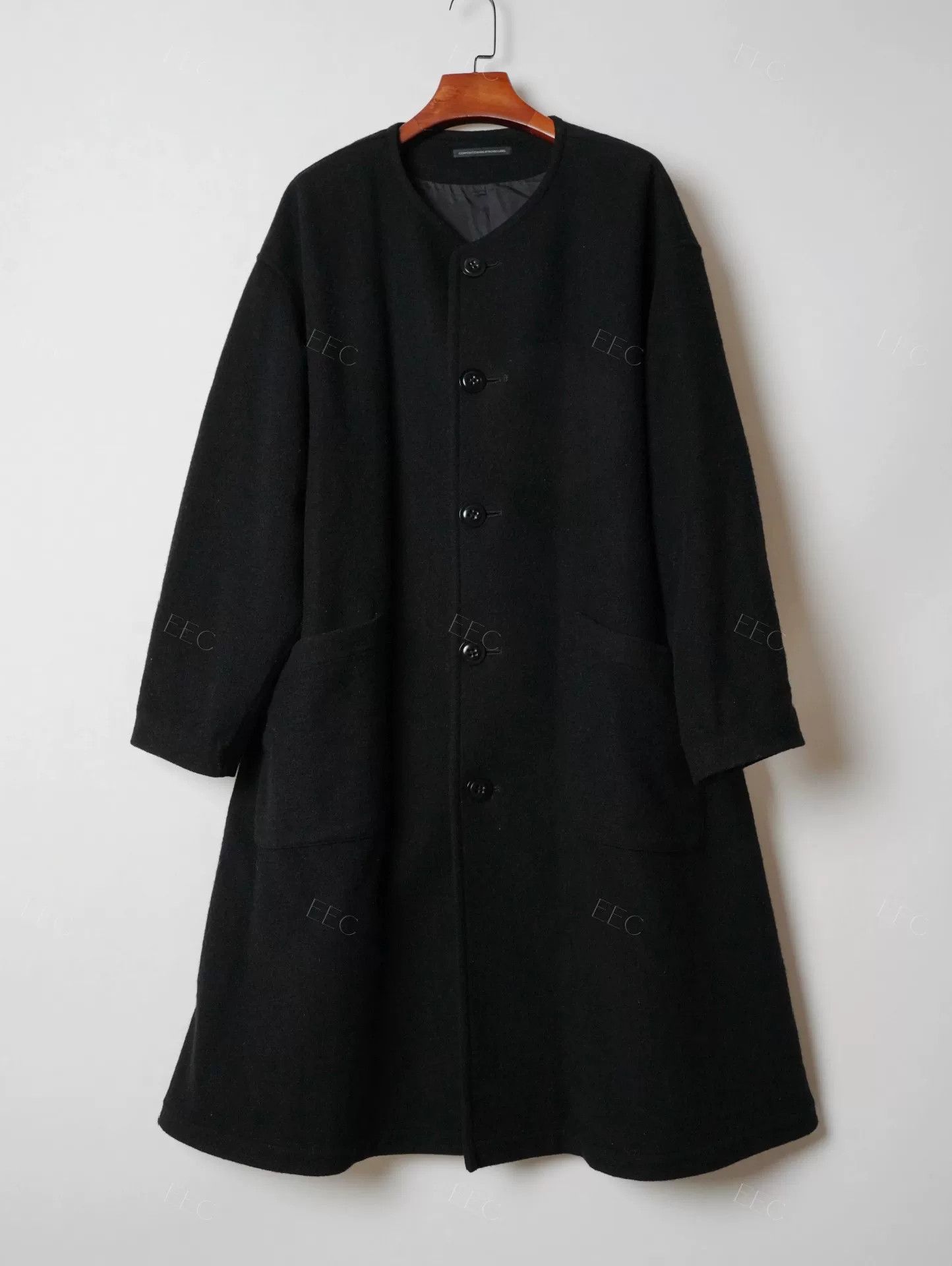 Yohji Yamamoto Yohji Yamamoto Black Wool Long Coat Size US M / EU 48-50 / 2 - 4 Thumbnail