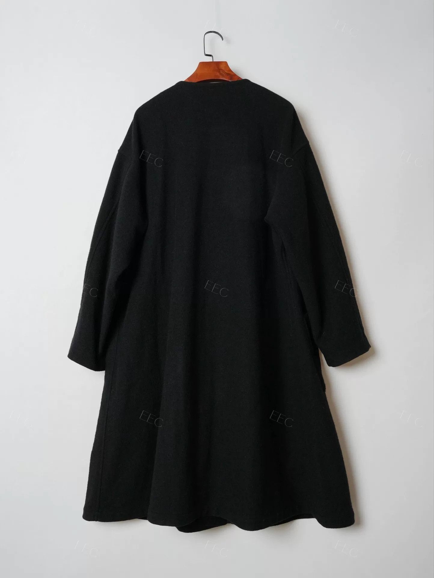 Yohji Yamamoto Yohji Yamamoto Black Wool Long Coat Size US M / EU 48-50 / 2 - 5 Thumbnail