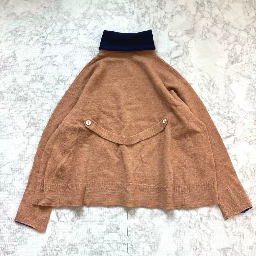 45rpm Brown Wool Cashmere Turtleneck Sweater Size XS / US 0-2 / IT 36-38 - 2 Thumbnail