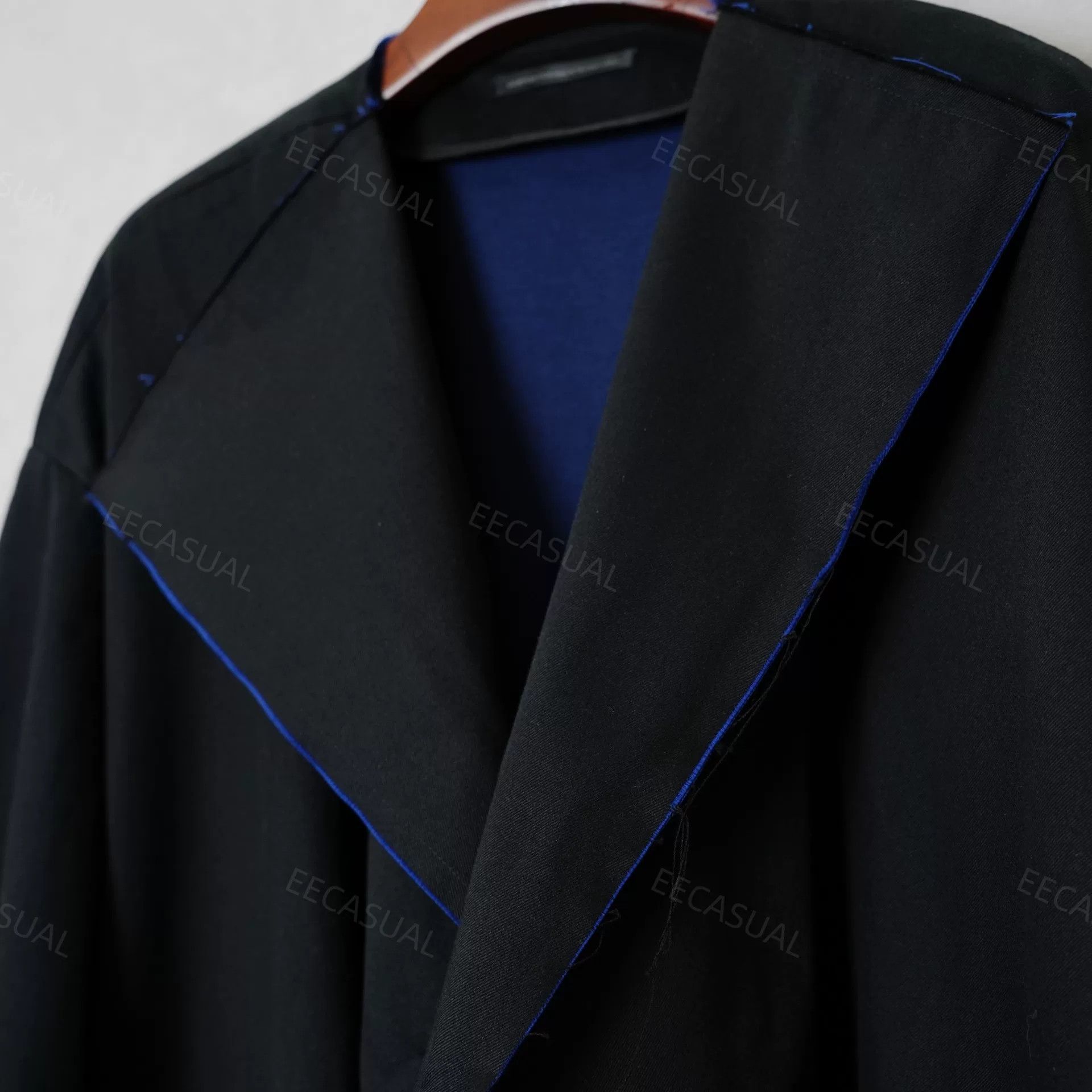 Y's Asymmetric Blue Trimmed Y's Coat Size M / US 6-8 / IT 42-44 - 5 Thumbnail