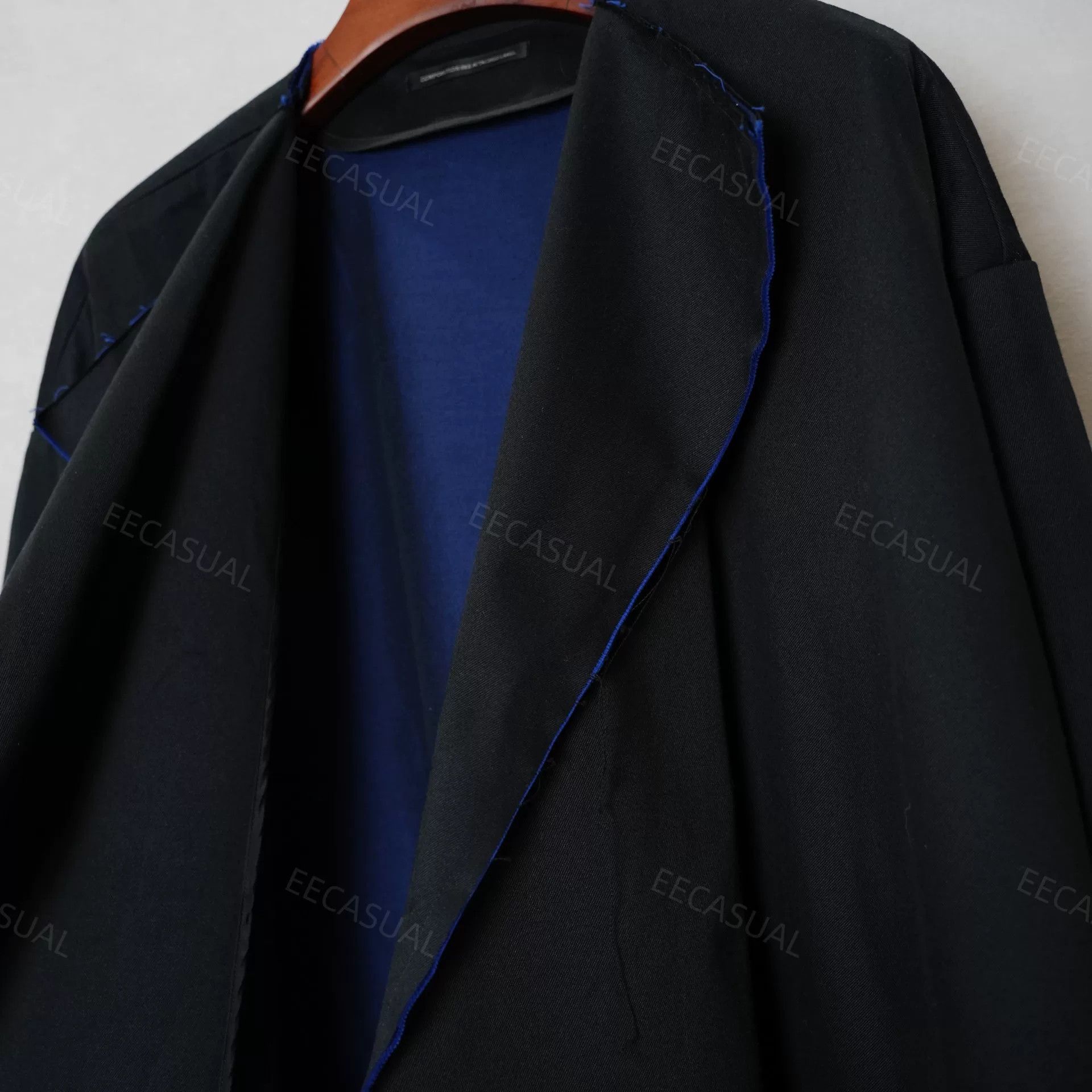 Y's Asymmetric Blue Trimmed Y's Coat Size M / US 6-8 / IT 42-44 - 8 Thumbnail