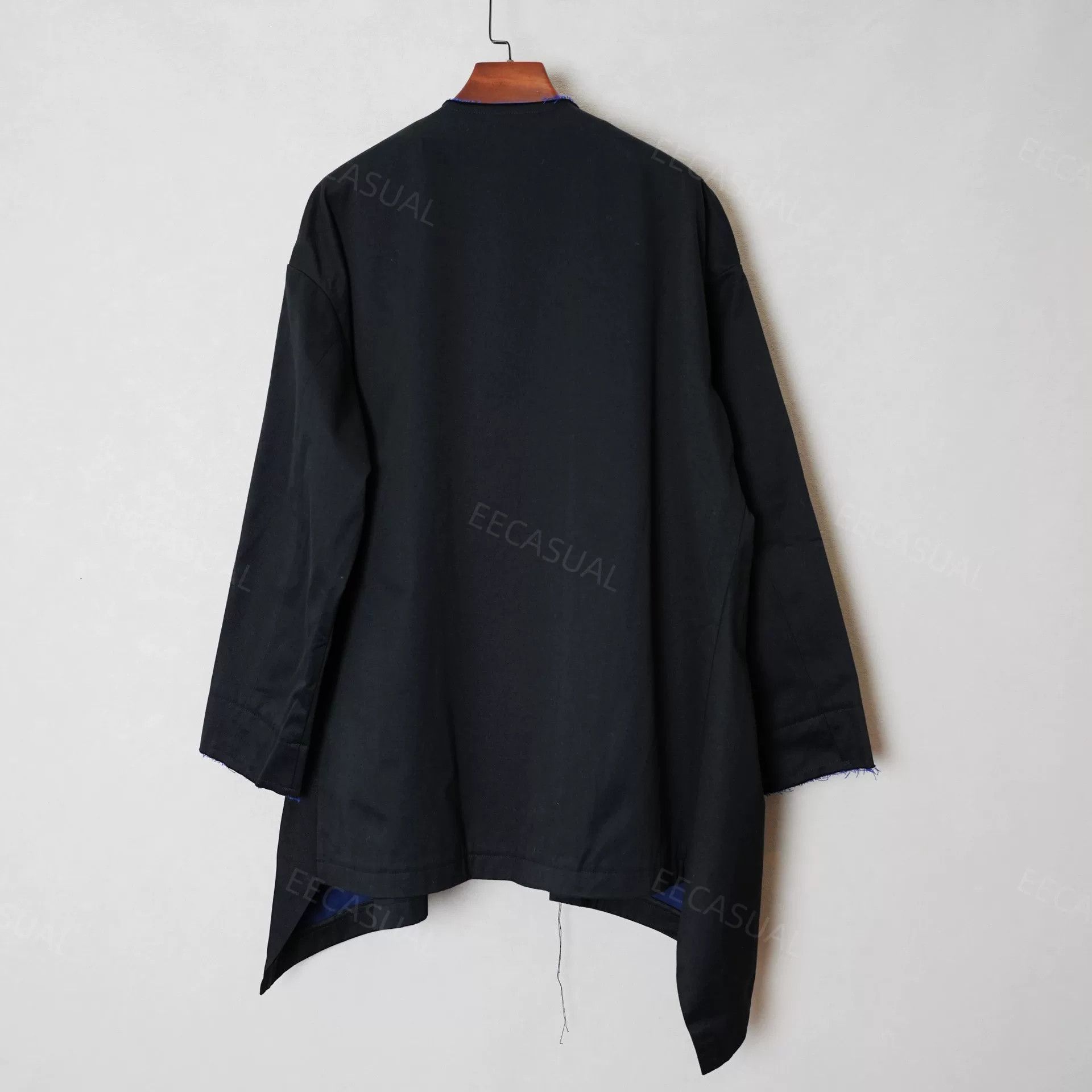 Y's Asymmetric Blue Trimmed Y's Coat Size M / US 6-8 / IT 42-44 - 3 Thumbnail