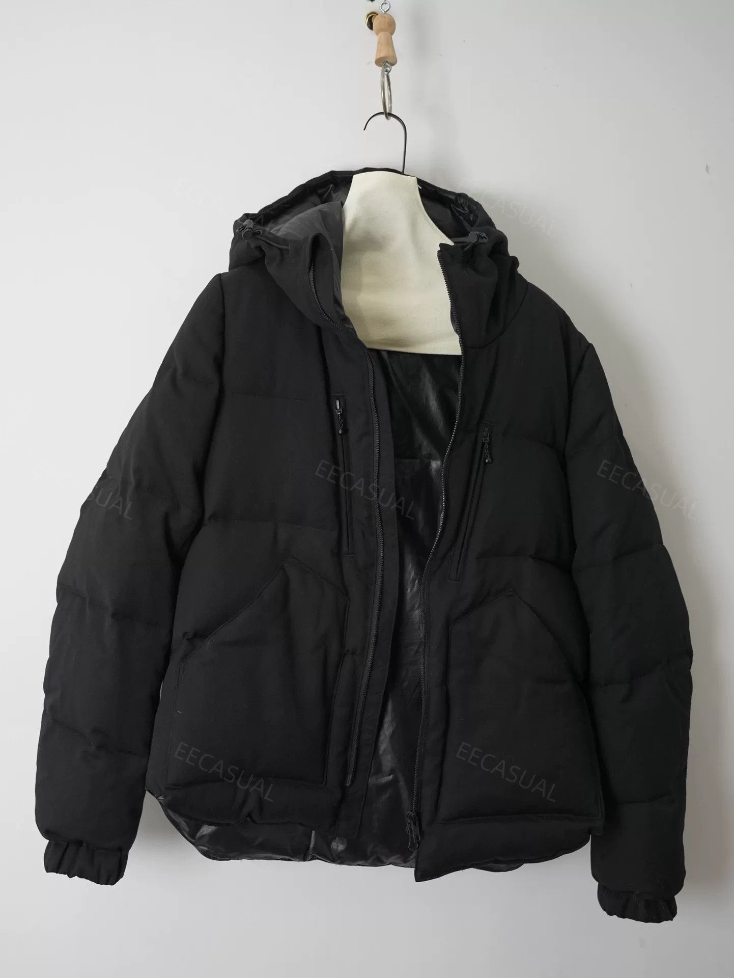 Yohji Yamamoto Yohji Yamamoto Black Wool Down Jacket Size US M / EU 48-50 / 2 - 3 Thumbnail