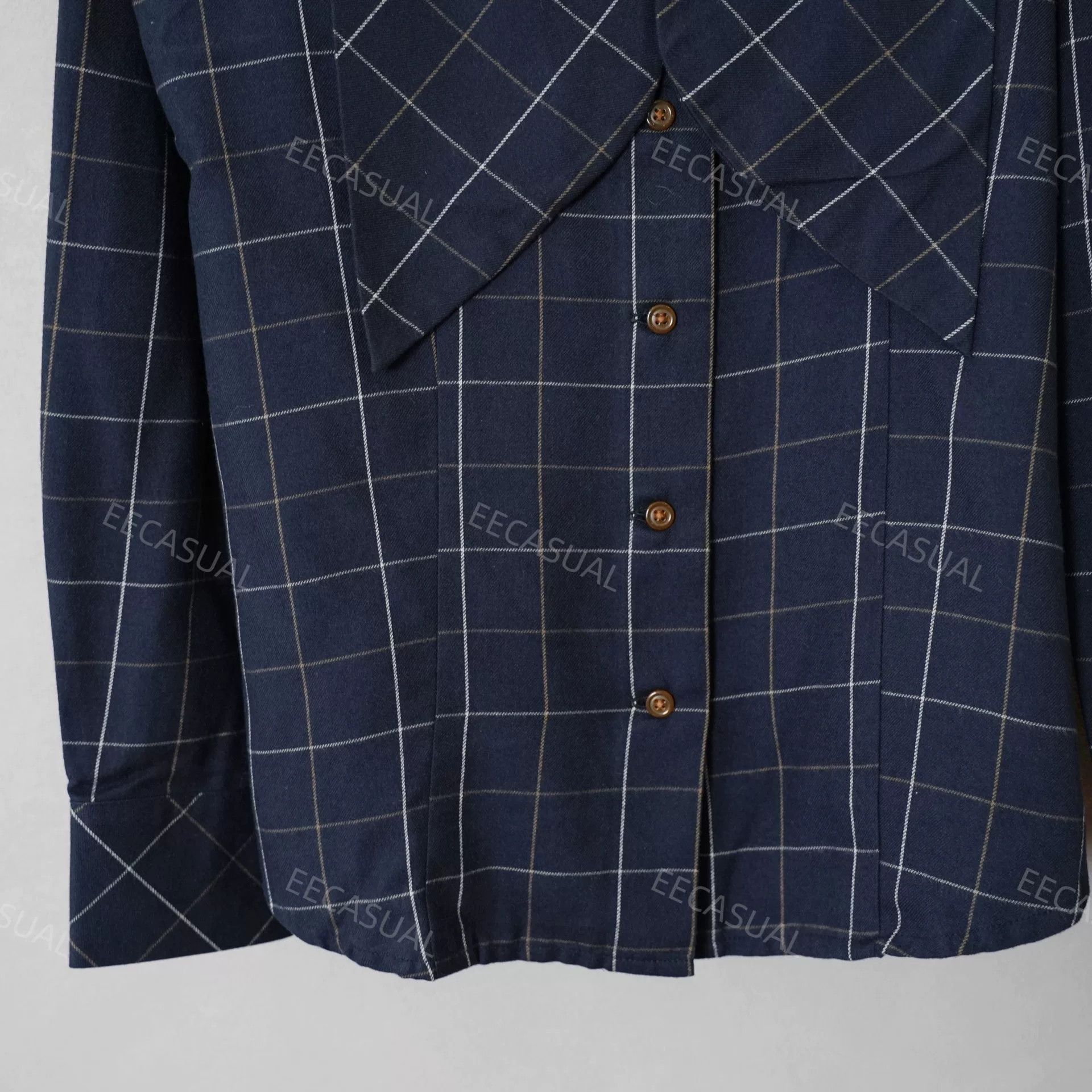 Vivienne Westwood Vivienne Westwood Navy Checkered Shirt Size L / US 10 / IT 46 - 7 Thumbnail