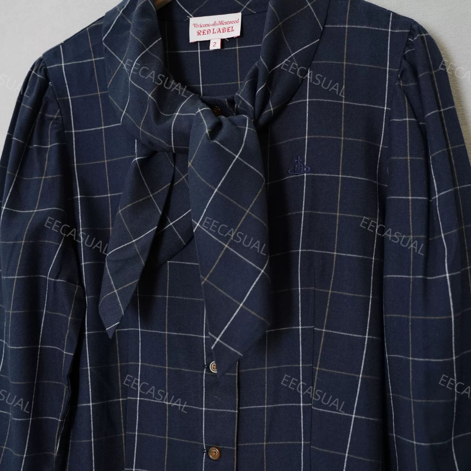 Vivienne Westwood Vivienne Westwood Navy Checkered Shirt Size L / US 10 / IT 46 - 4 Thumbnail