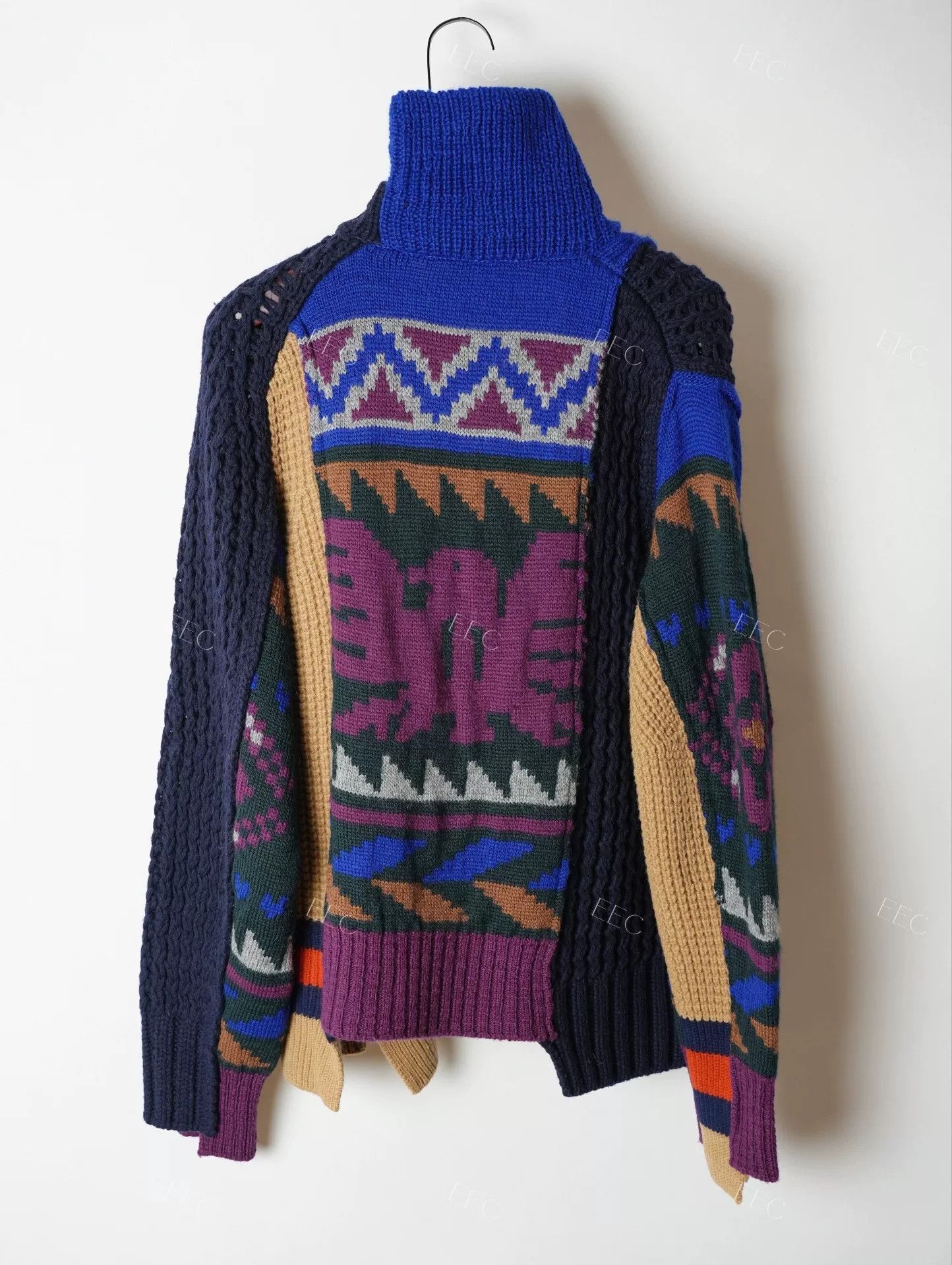 Sacai Sacai Color Block Wool Sweater Jacket Size M / US 6-8 / IT 42-44 - 3 Thumbnail
