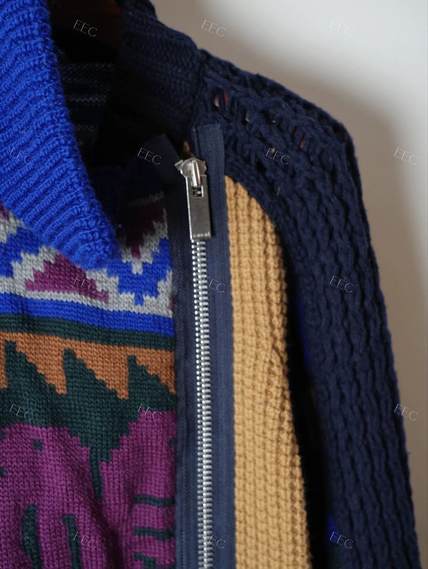 Sacai Sacai Color Block Wool Sweater Jacket Size M / US 6-8 / IT 42-44 - 7 Thumbnail