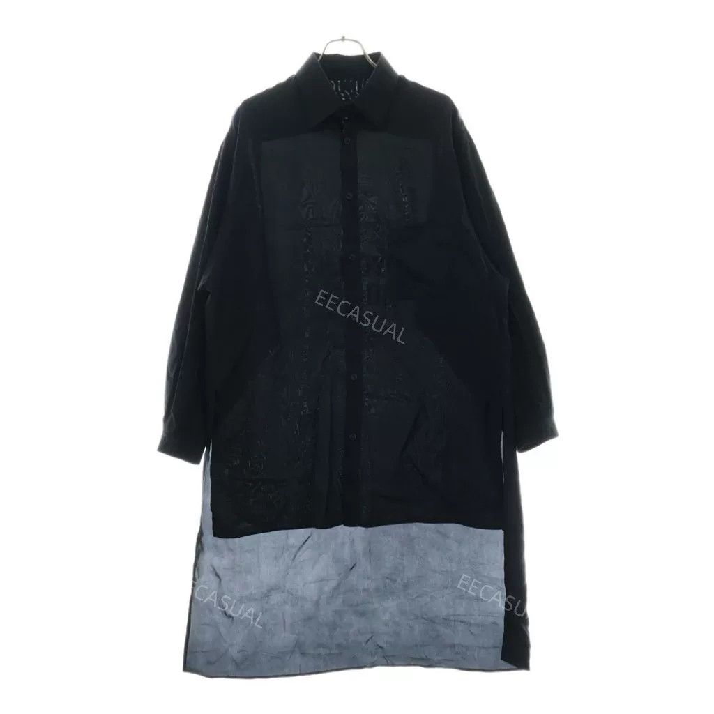 Yohji Yamamoto Yohji Yamamoto Black Logo Long Sleeve Shirt Size US L / EU 52-54 / 3 - 4 Thumbnail