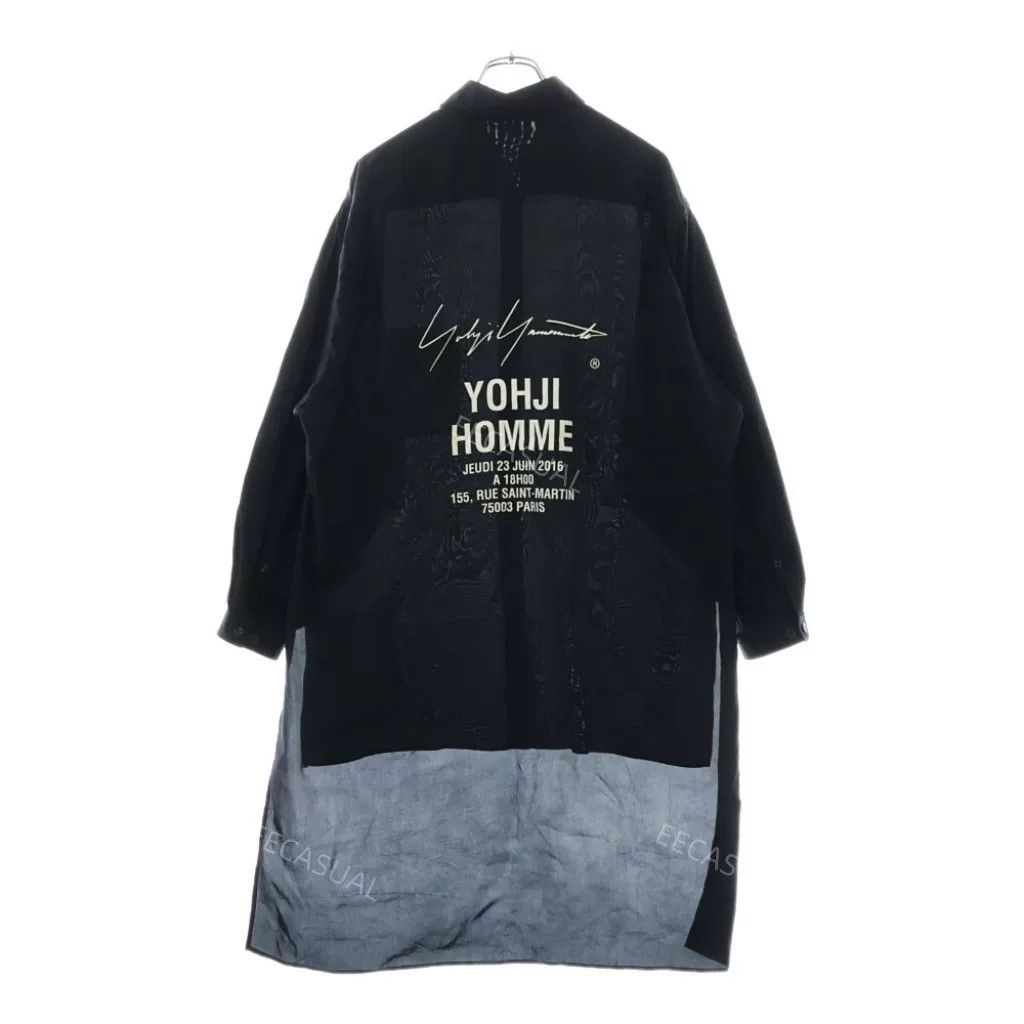 Yohji Yamamoto Yohji Yamamoto Black Logo Long Sleeve Shirt Size US L / EU 52-54 / 3 - 3 Thumbnail