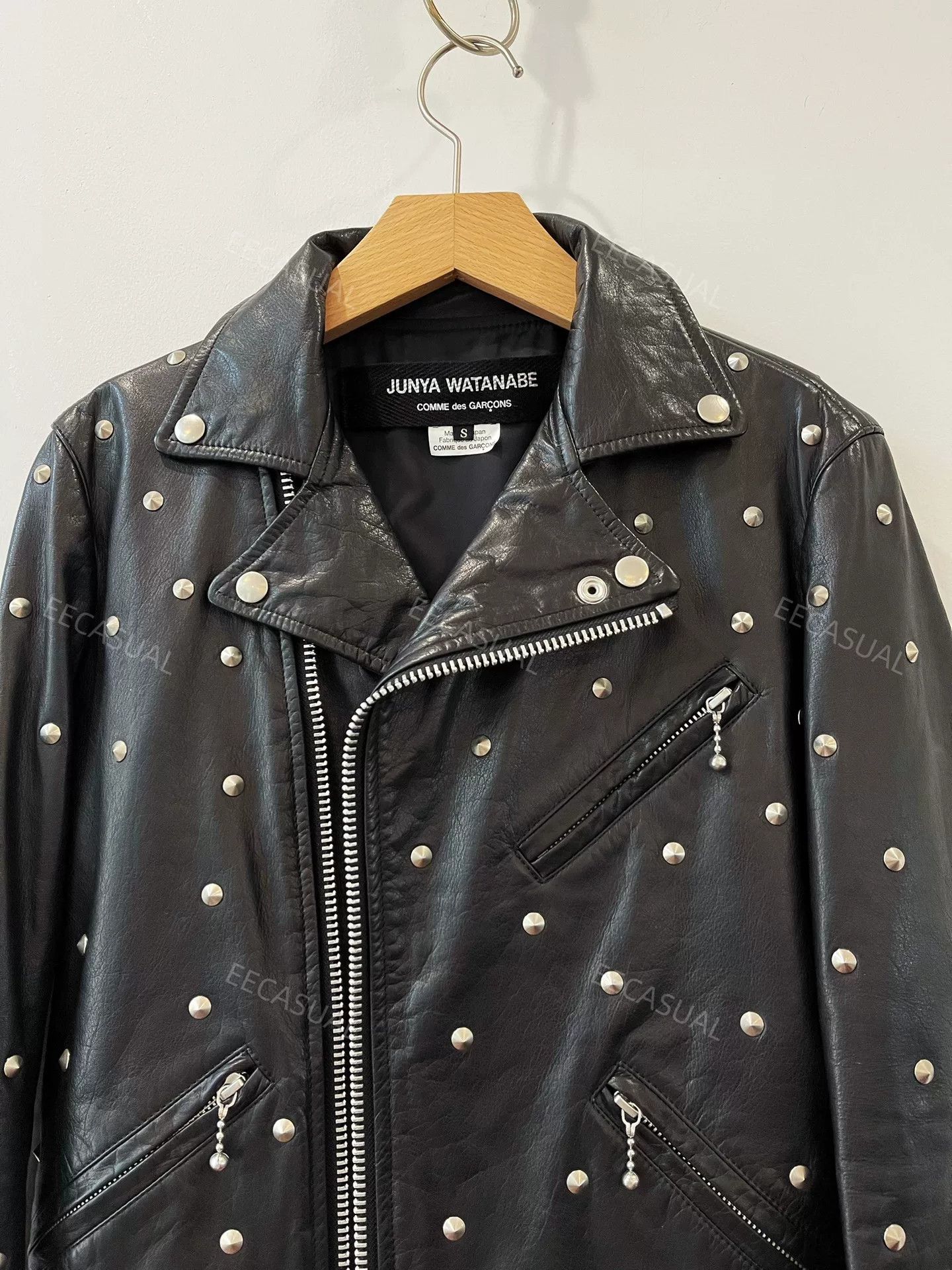 Junya Watanabe Junya Watanabe Black Studded Leather Jacket Size US S / EU 44-46 / 1 - 5 Thumbnail