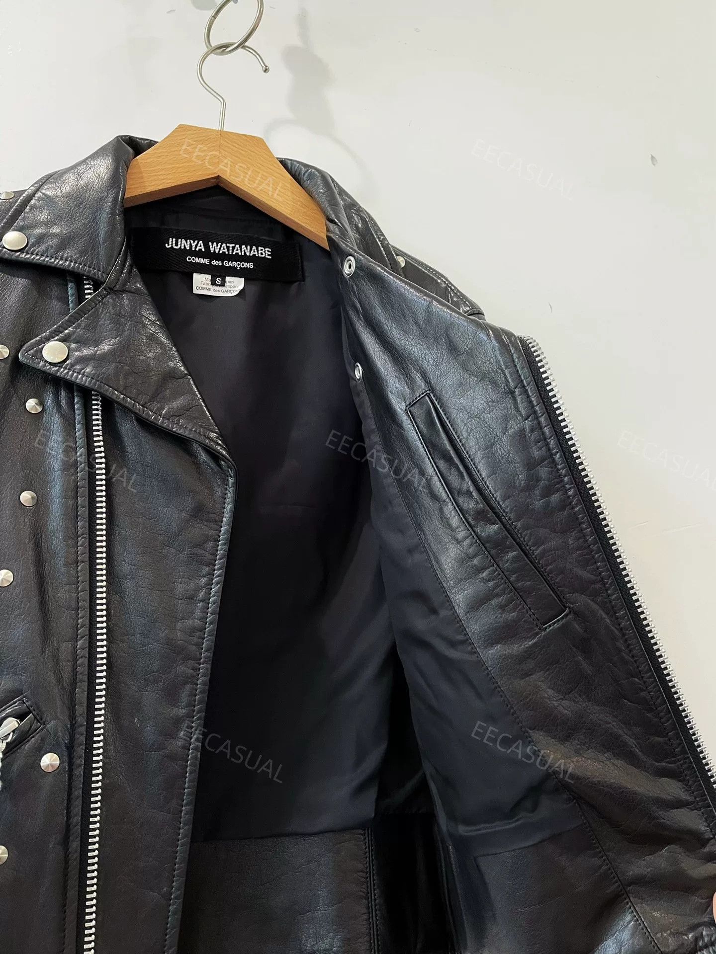 Junya Watanabe Junya Watanabe Black Studded Leather Jacket Size US S / EU 44-46 / 1 - 8 Thumbnail