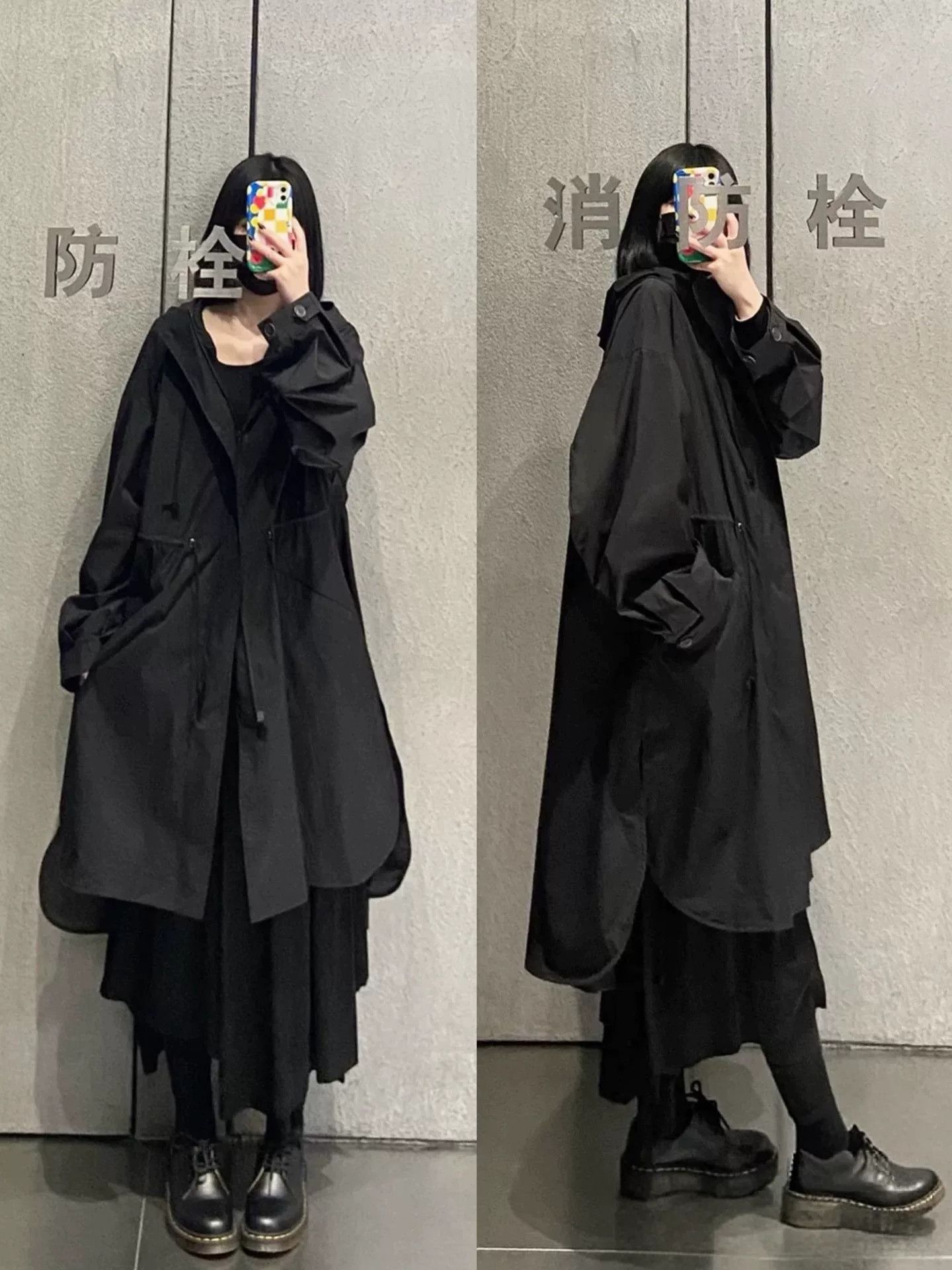 Yohji Yamamoto Yohji Yamamoto Black Hooded Long Coat Size US M / EU 48-50 / 2 - 2 Thumbnail