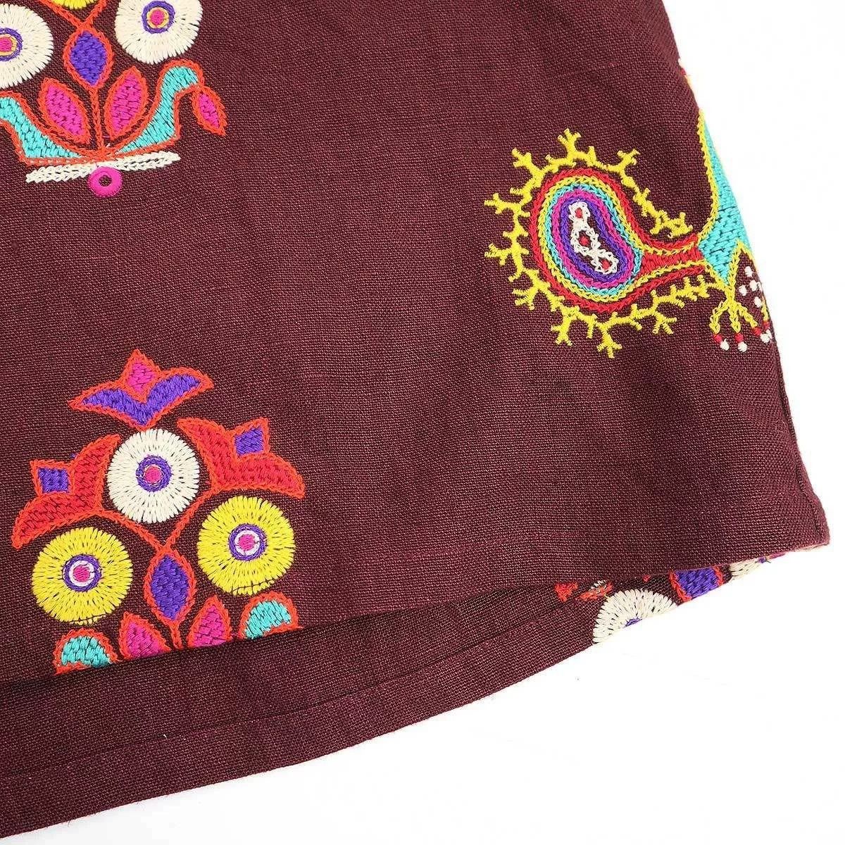 Bode BODE Peacock Embroidery Linen Pullover Shirt Size M / US 6-8 / IT 42-44 - 5 Thumbnail