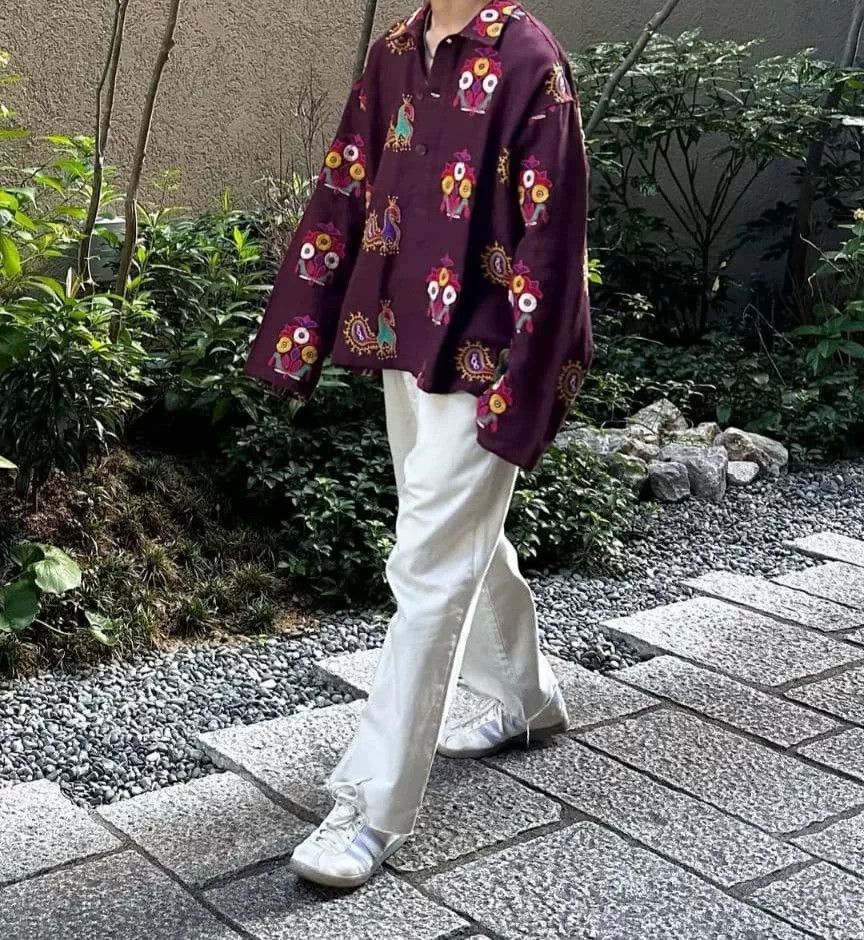 Bode BODE Peacock Embroidery Linen Pullover Shirt Size M / US 6-8 / IT 42-44 - 7 Thumbnail