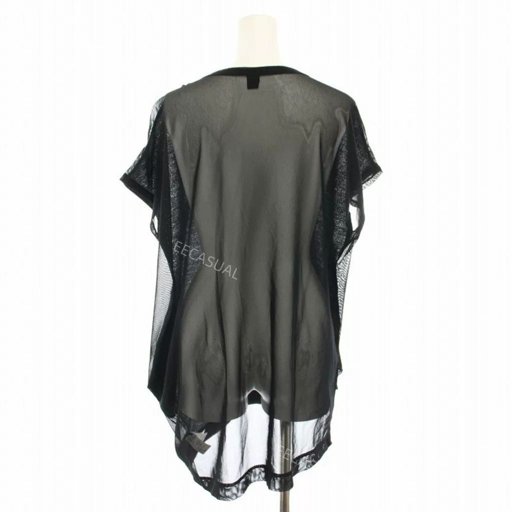 Y's Yohji Yamamoto Asymmetrical Black T-Shirt Size M / US 6-8 / IT 42-44 - 2 Thumbnail