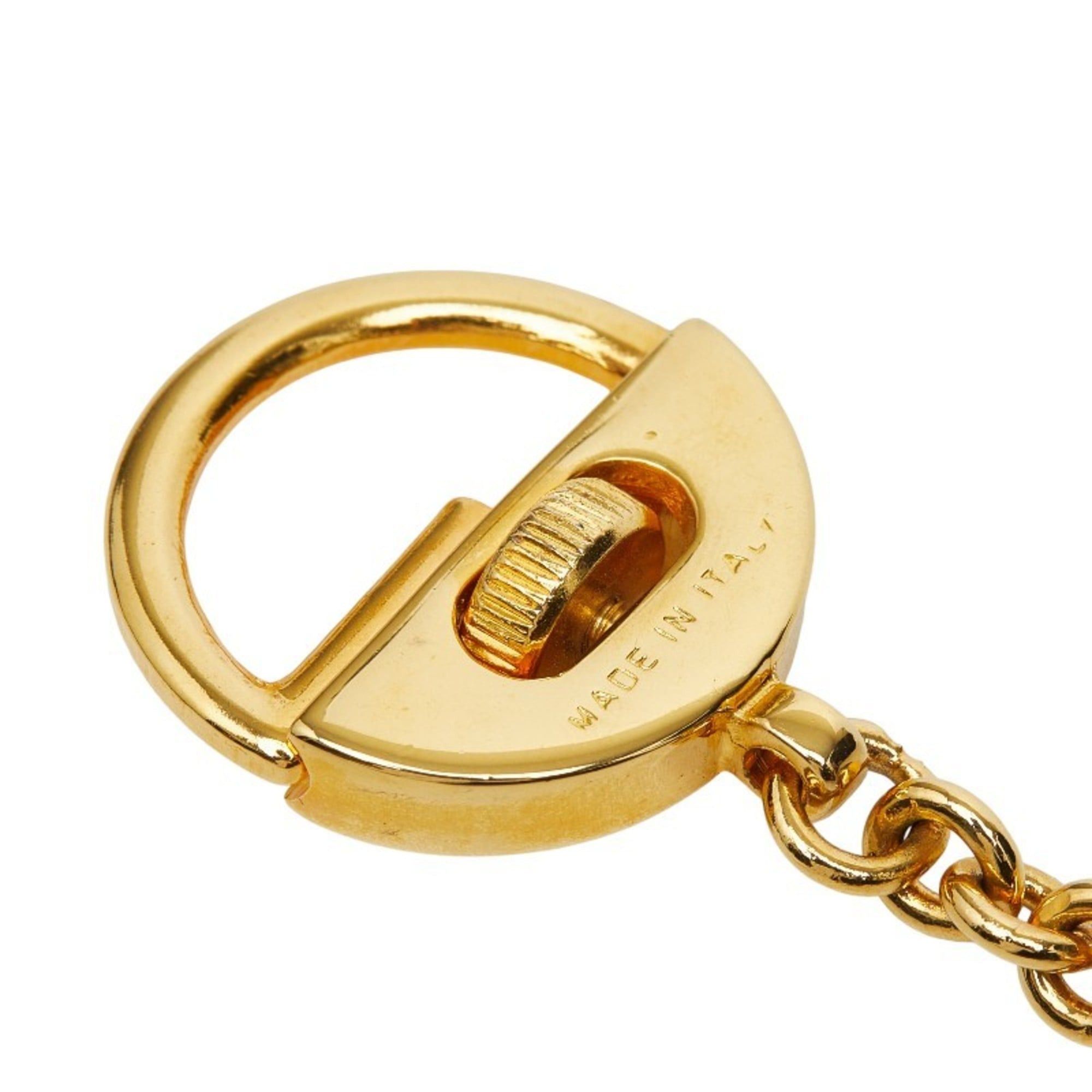 Salvatore Ferragamo Salvatore Ferragamo Gancini bag motif charm keychain key gold black plated leather women's Size ONE SIZE - 6 Thumbnail