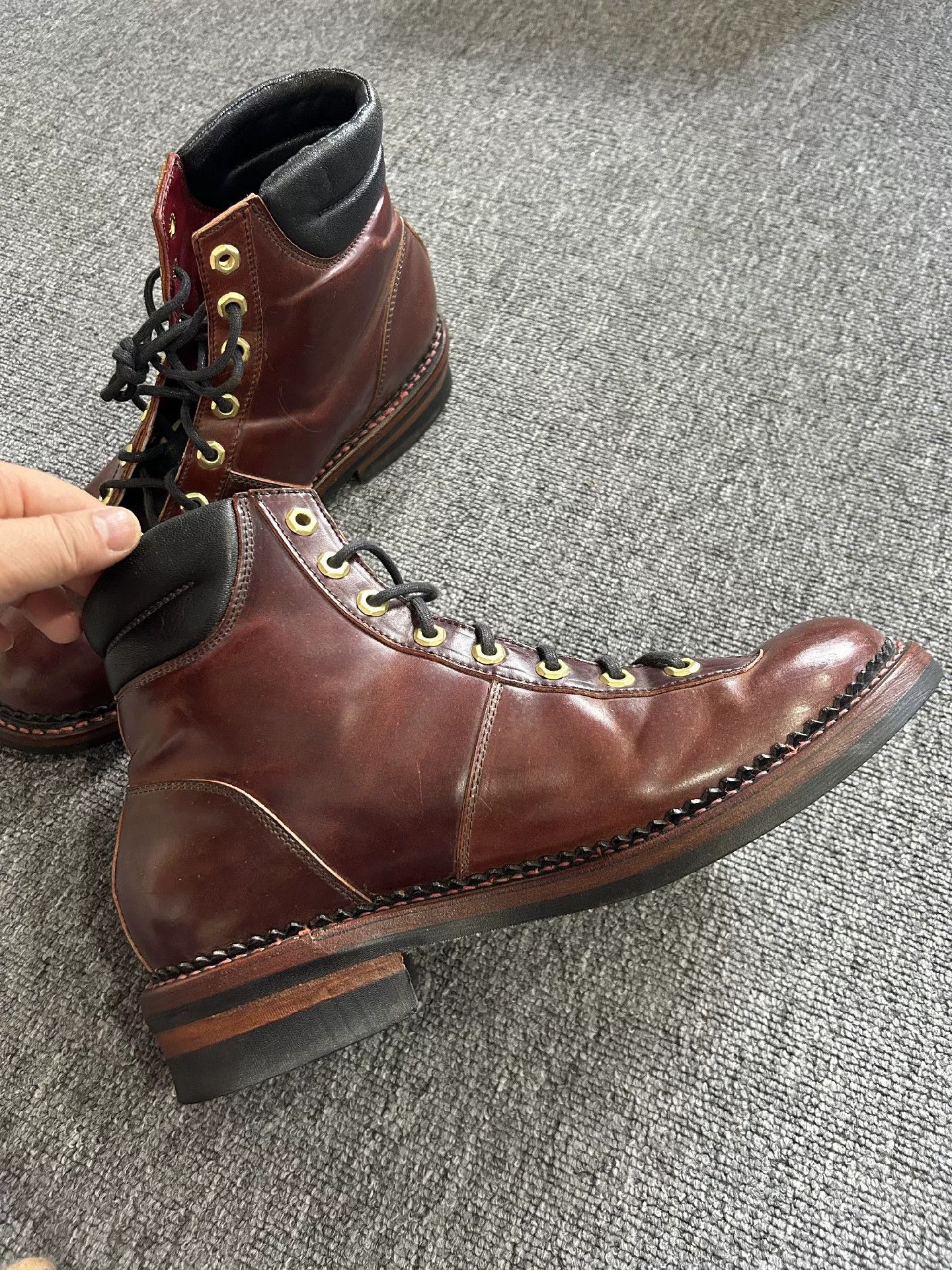 Other Stylish Brown High-Top Leather Boots Size US 8.5 / EU 41-42 - 3 Thumbnail