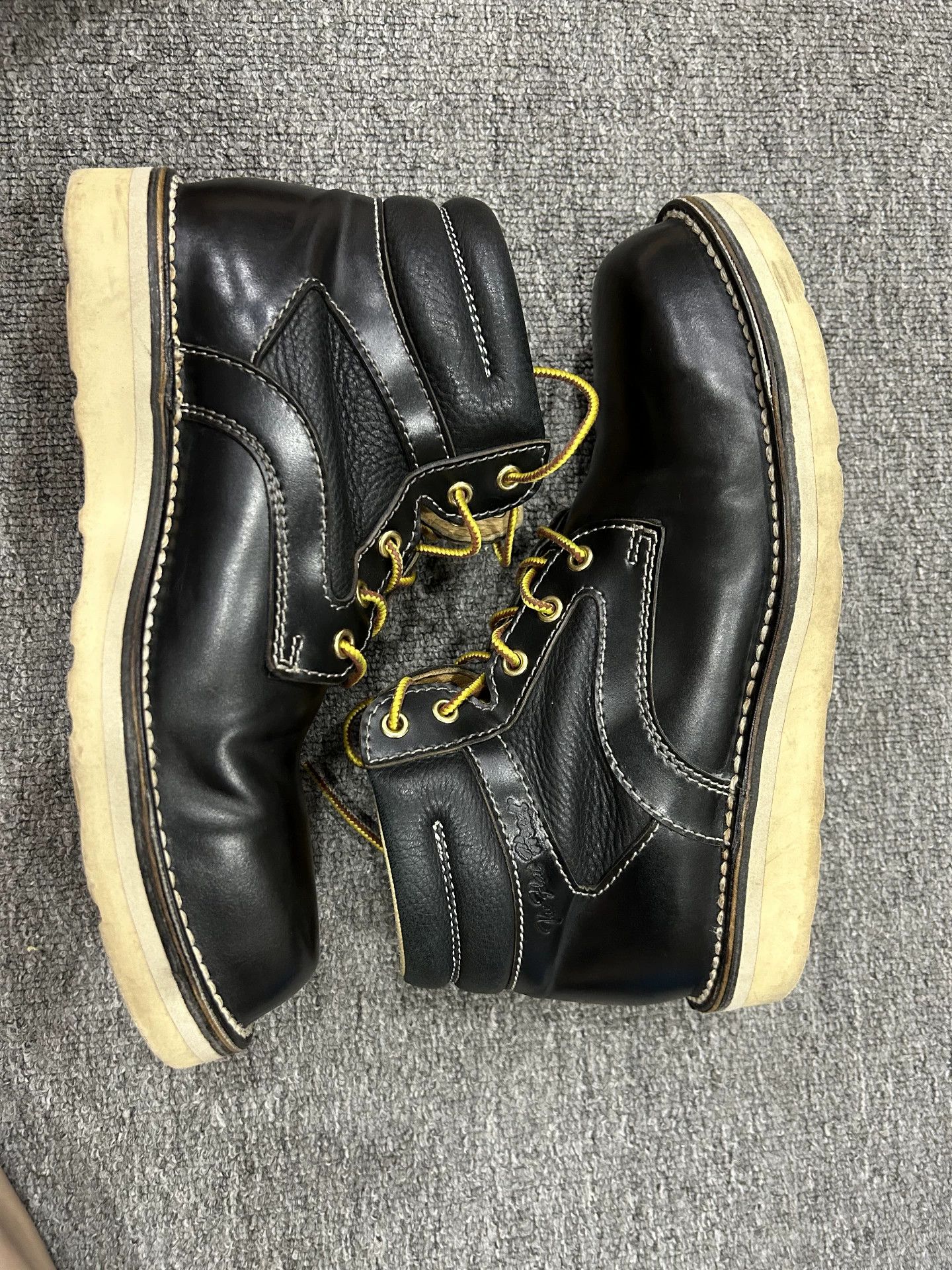 Vintage Black Leather Lace-Up Boots Size 7 Size US 7 / EU 40 - 3 Thumbnail