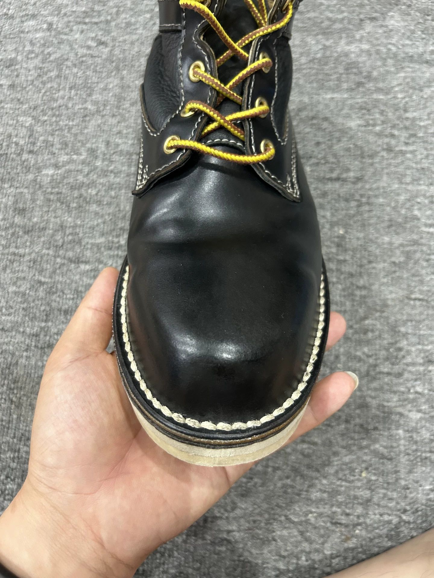 Vintage Black Leather Lace-Up Boots Size 7 Size US 7 / EU 40 - 4 Thumbnail