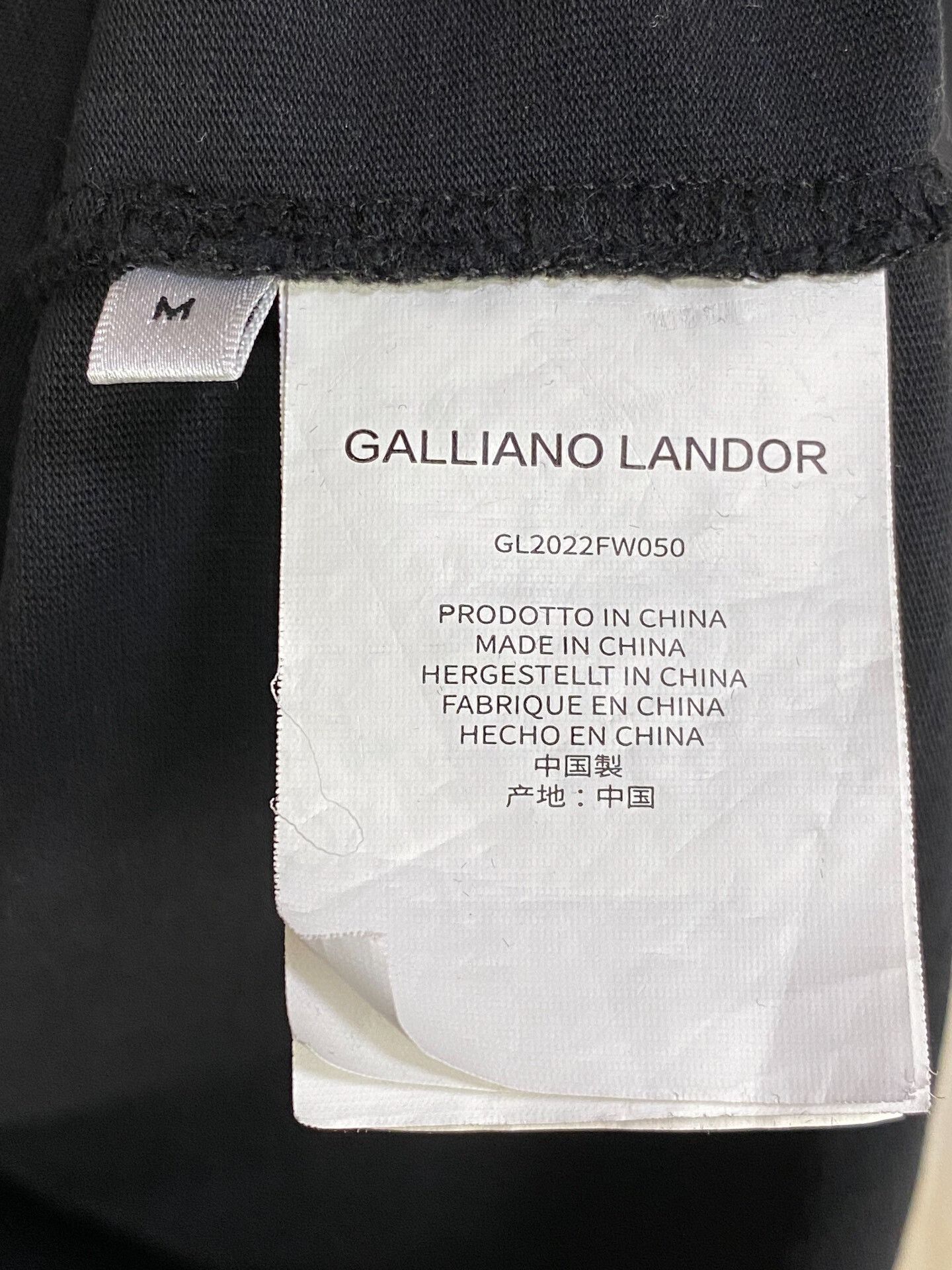 Vintage GALLIANO LANDOR Black Short Sleeve T-Shirt Size US M / EU 48-50 / 2 - 6 Thumbnail
