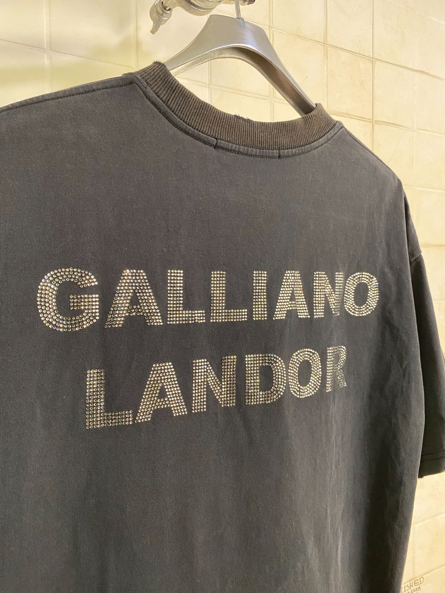 Vintage GALLIANO LANDOR Black Short Sleeve T-Shirt Size US M / EU 48-50 / 2 - 7 Thumbnail