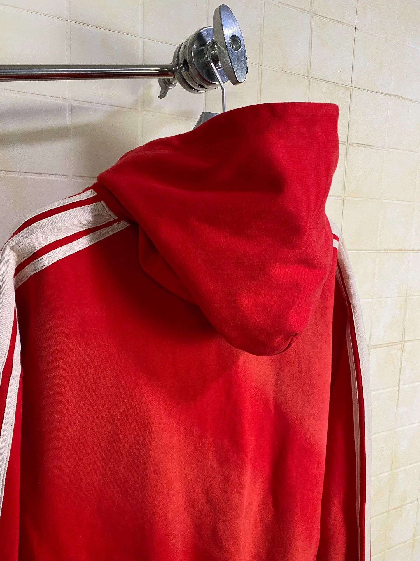 Vintage Red Striped Hoodie by Galliano Landor Size US L / EU 52-54 / 3 - 8 Thumbnail