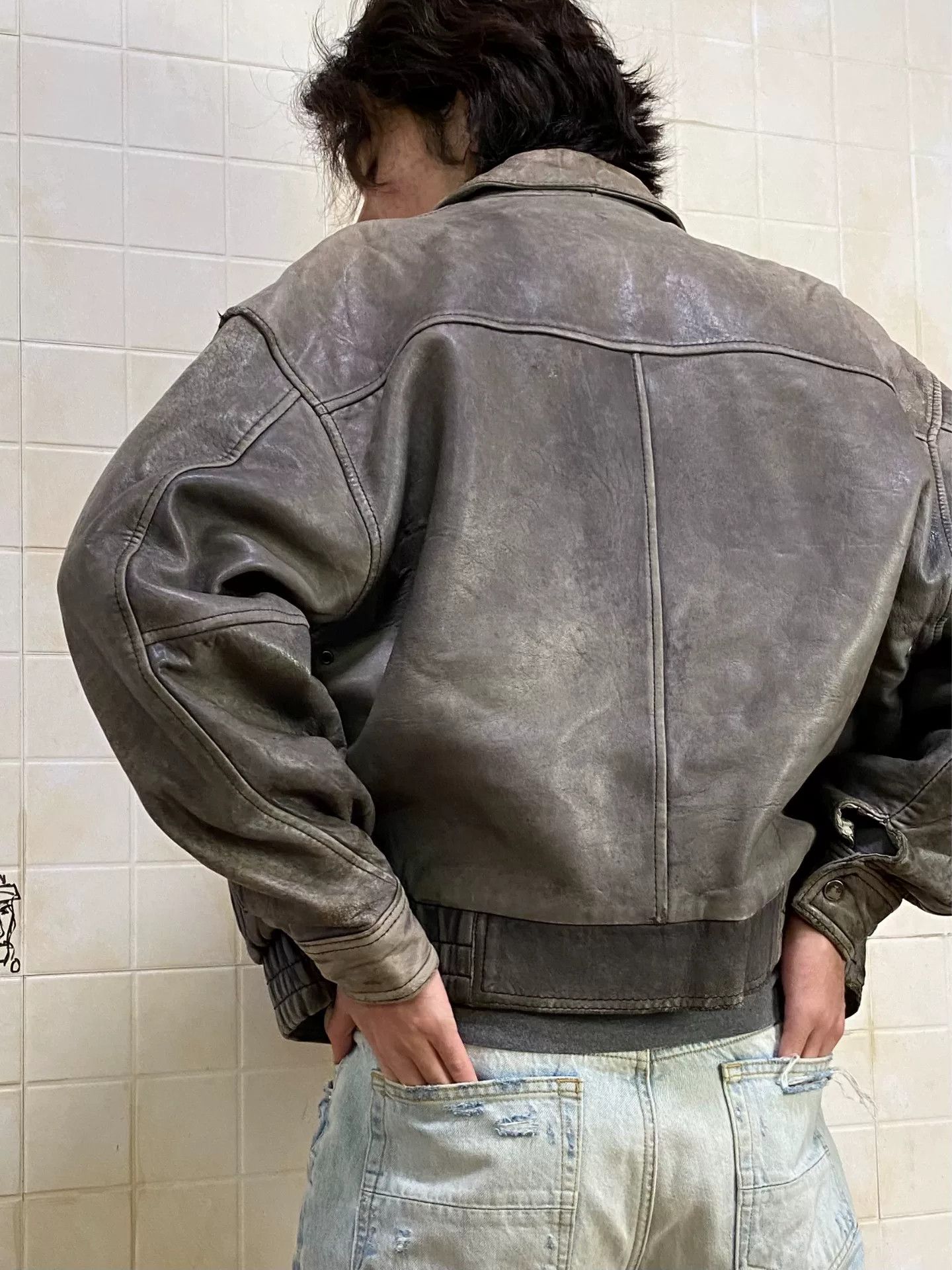 Vintage Vintage A-2 Pilot Leather Jacket Size US M / EU 48-50 / 2 - 8 Thumbnail