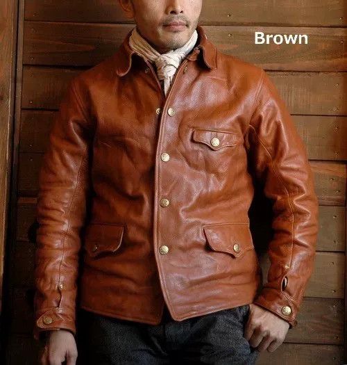 Other Sturdy Cowhide Driving Leather Jacket Size US M / EU 48-50 / 2 - 8 Thumbnail