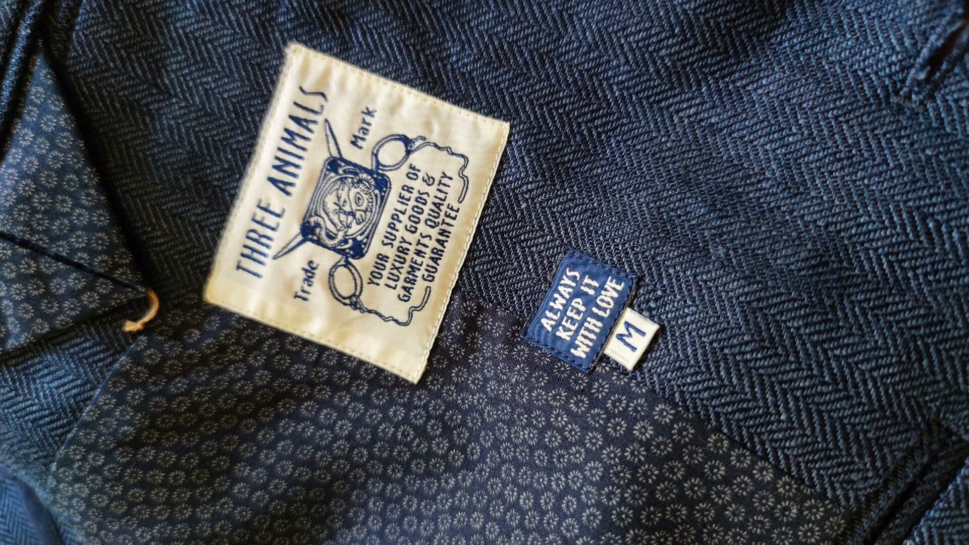 Other French Handcrafted Blue Houndstooth Suit for Men Size US M / EU 48-50 / 2 - 5 Thumbnail