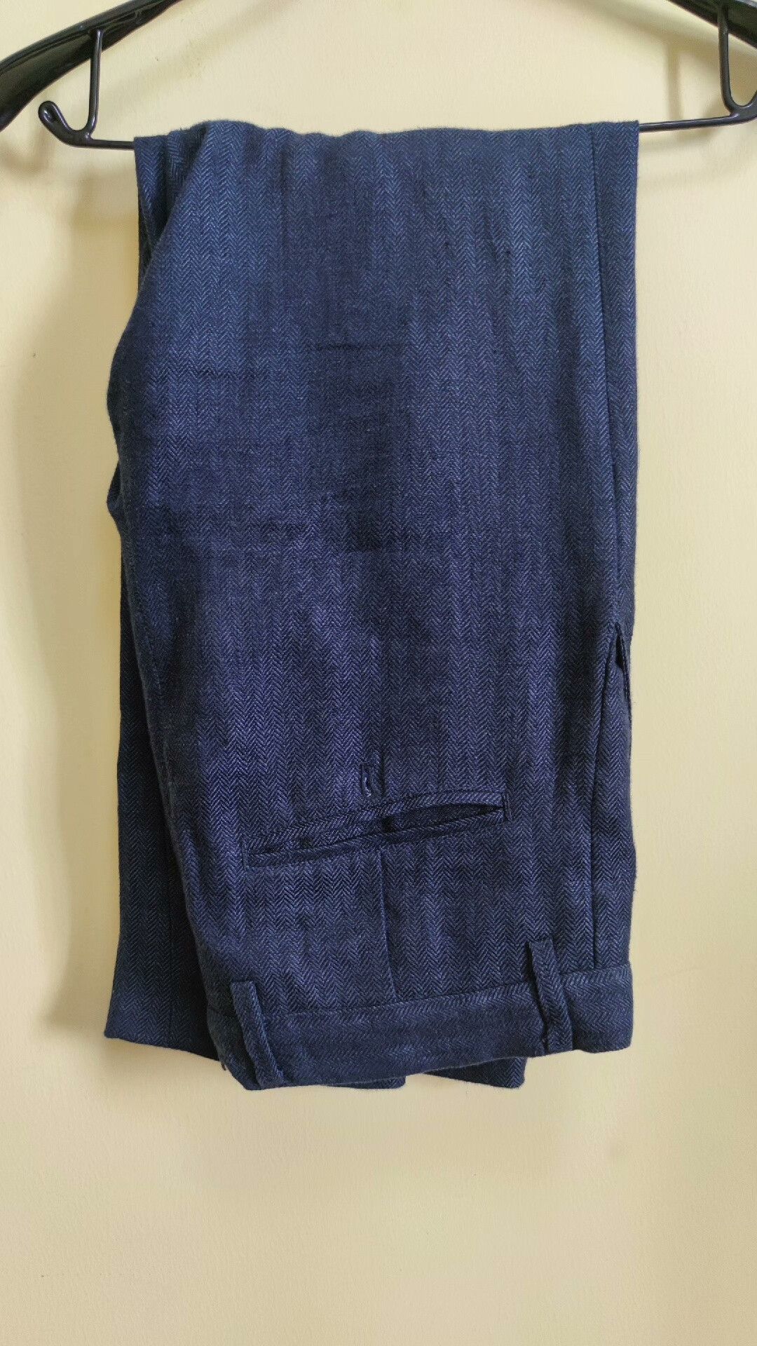 Other French Handcrafted Blue Houndstooth Suit for Men Size US M / EU 48-50 / 2 - 9 Thumbnail