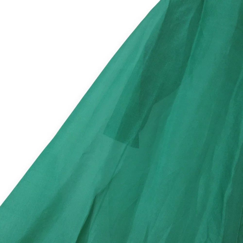 Other Elegant Green Silk Midi Skirt Size 26" / US 2 / IT 38 - 3 Thumbnail