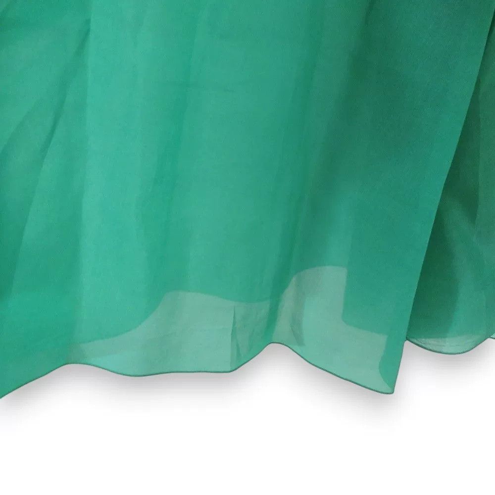 Other Elegant Green Silk Midi Skirt Size 26" / US 2 / IT 38 - 5 Thumbnail
