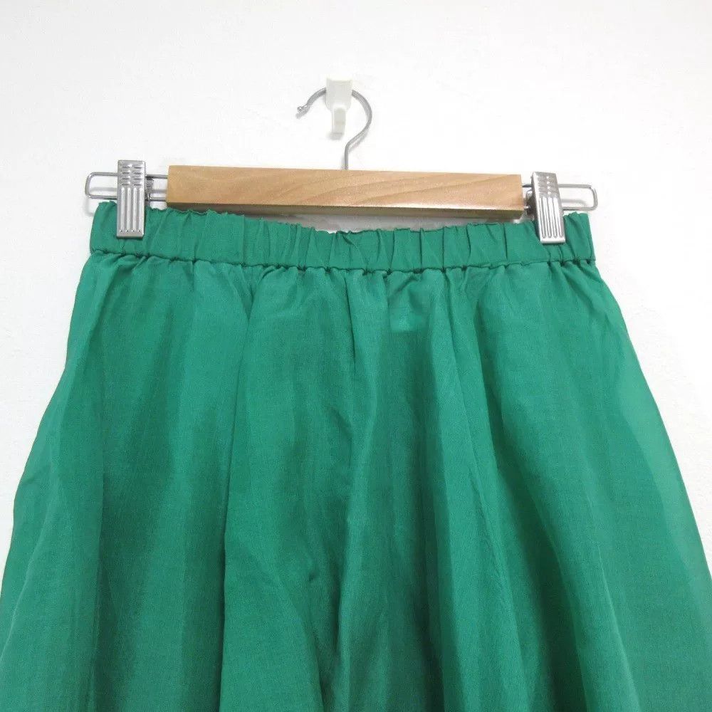 Other Elegant Green Silk Midi Skirt Size 26" / US 2 / IT 38 - 6 Thumbnail