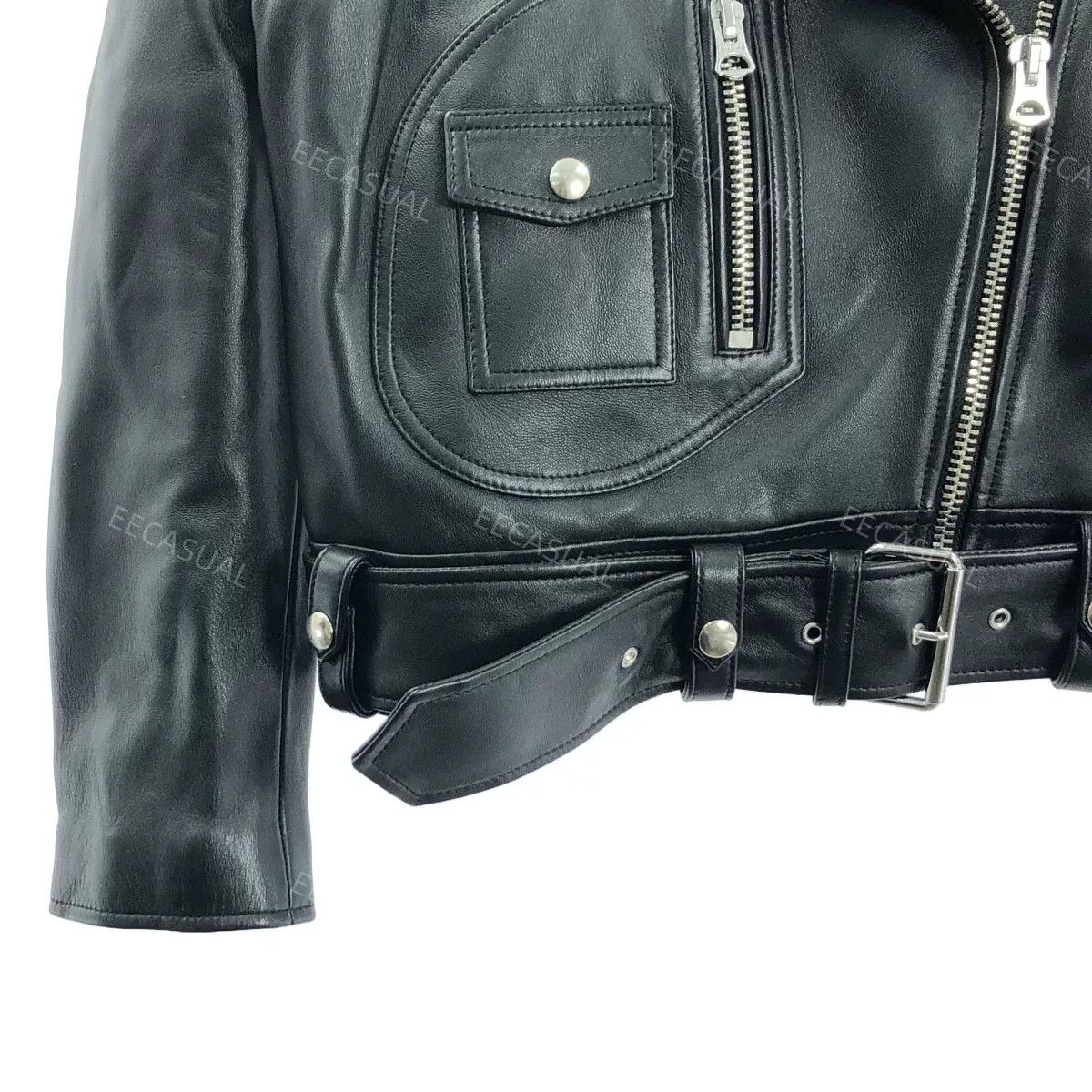 Acne Studios Black Leather Biker Jacket for Women Size XXS / US 00 / IT 34 - 4 Thumbnail