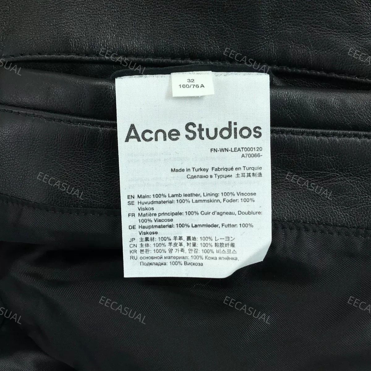 Acne Studios Black Leather Biker Jacket for Women Size XXS / US 00 / IT 34 - 7 Thumbnail