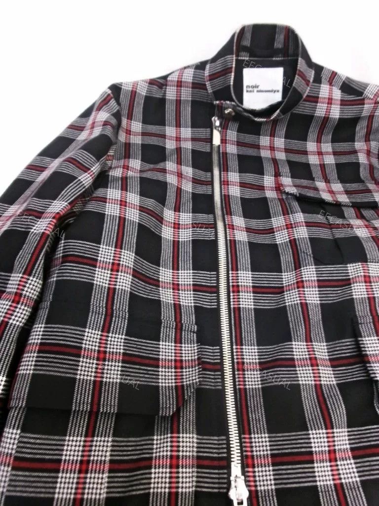 Noir Kei Ninomiya Noir Kei Ninomiya Black Plaid Jacket Size S / US 4 / IT 40 - 4 Thumbnail
