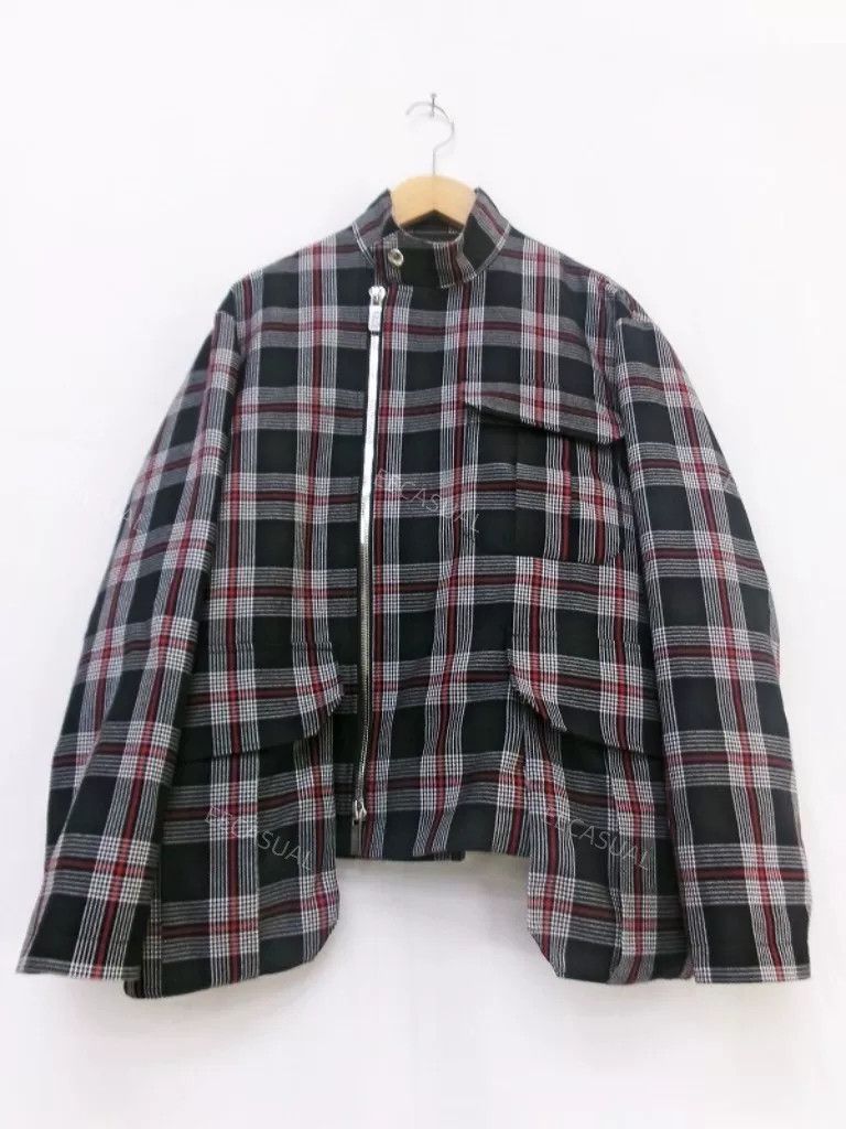 Noir Kei Ninomiya Noir Kei Ninomiya Black Plaid Jacket Size S / US 4 / IT 40 - 2 Thumbnail