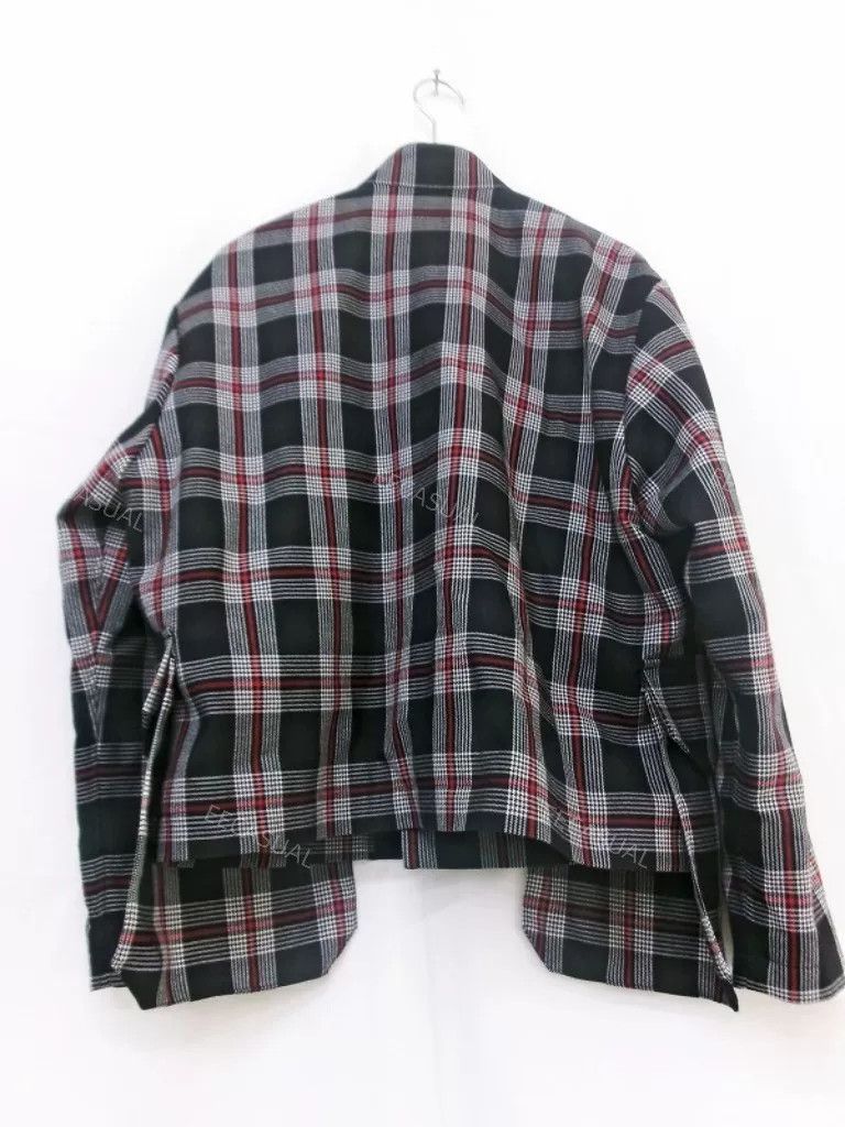 Noir Kei Ninomiya Noir Kei Ninomiya Black Plaid Jacket Size S / US 4 / IT 40 - 3 Thumbnail
